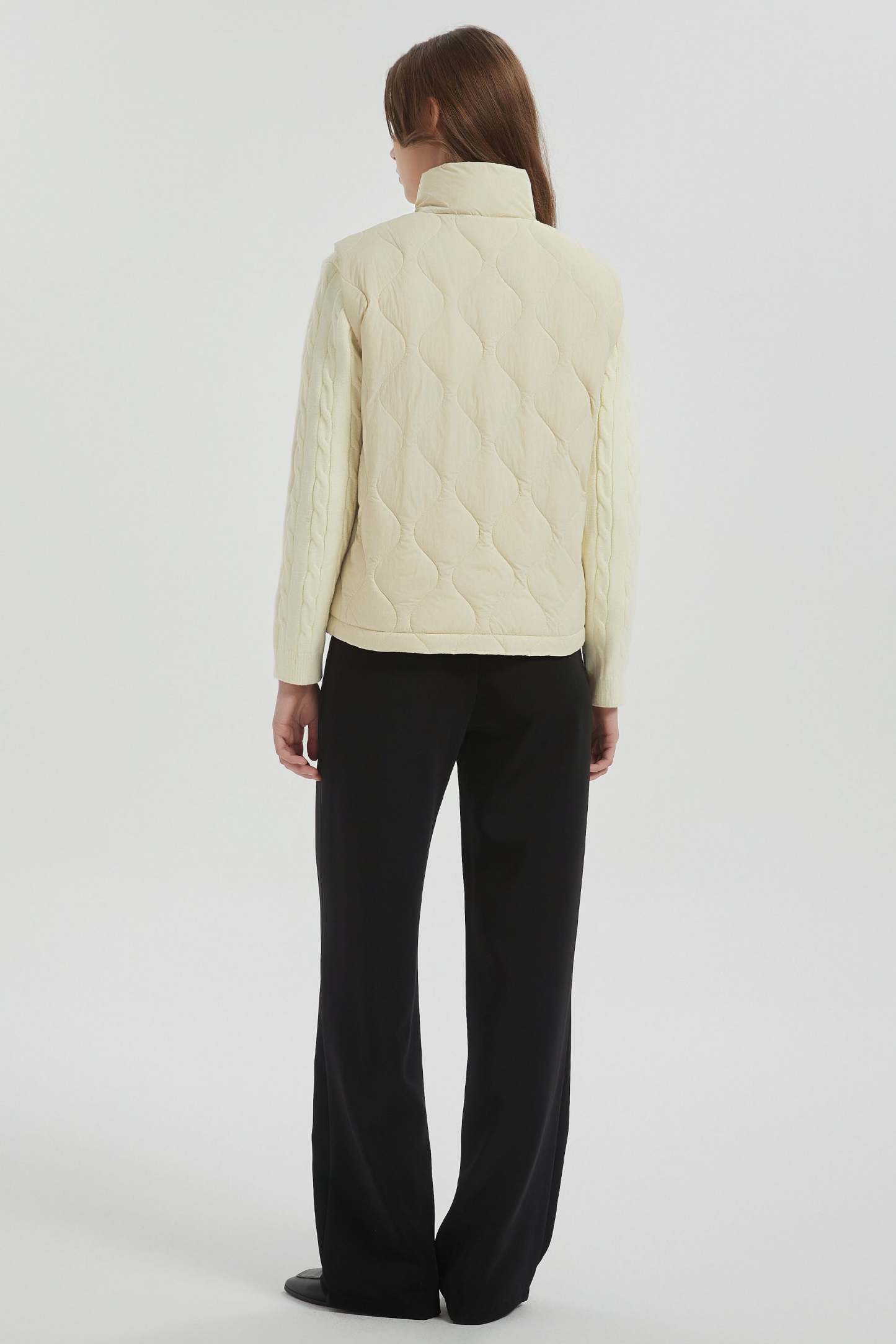 Cropped Down Puffer Vest Zip Up Lightweight