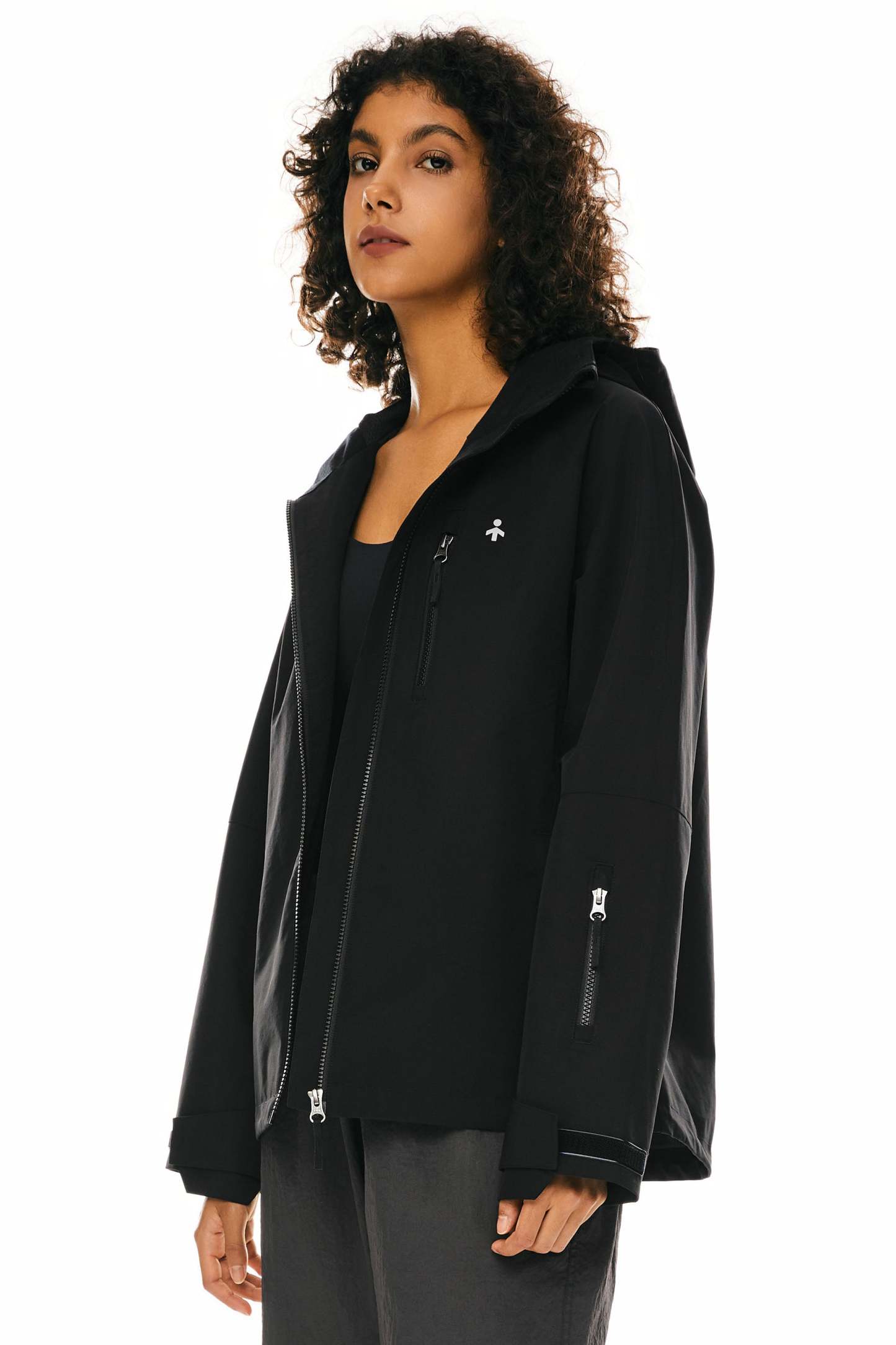 Zip Up Rain Jacket Lightweight Hooded Windbreaker