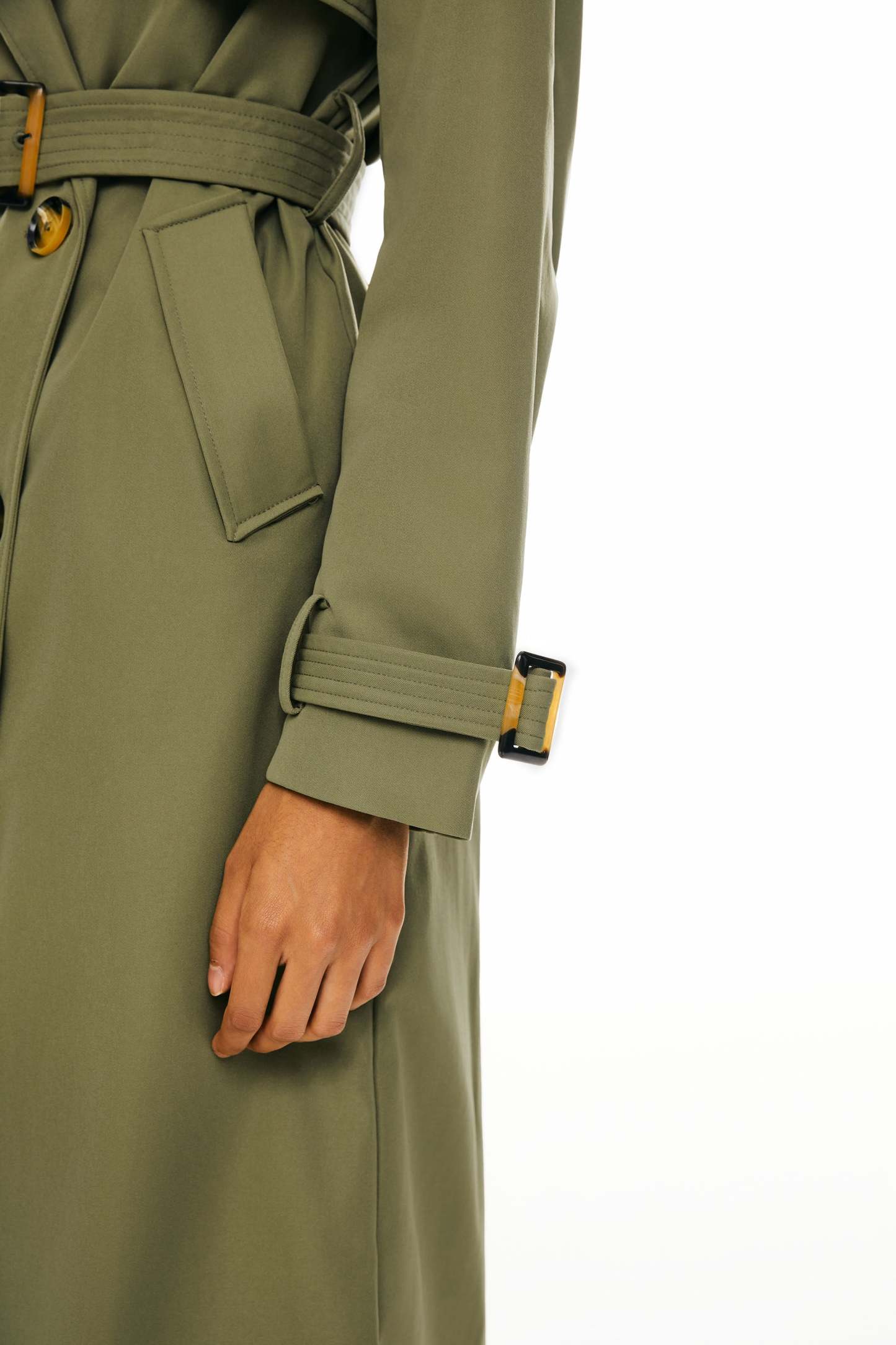 3/4 Belted Double-Breasted Hudson Trench