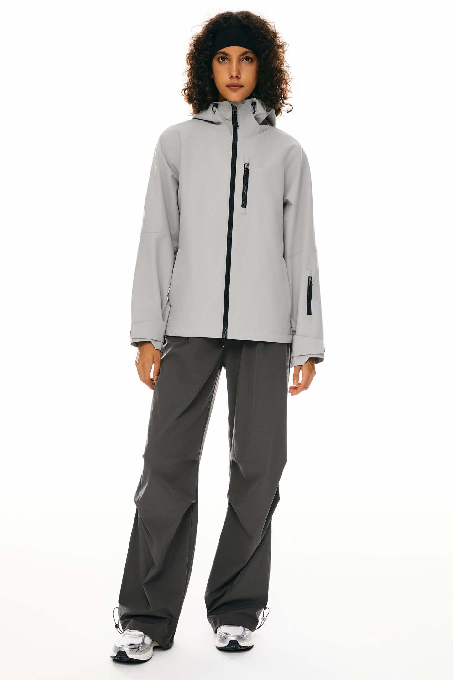 Zip Up Rain Jacket Lightweight Hooded Windbreaker