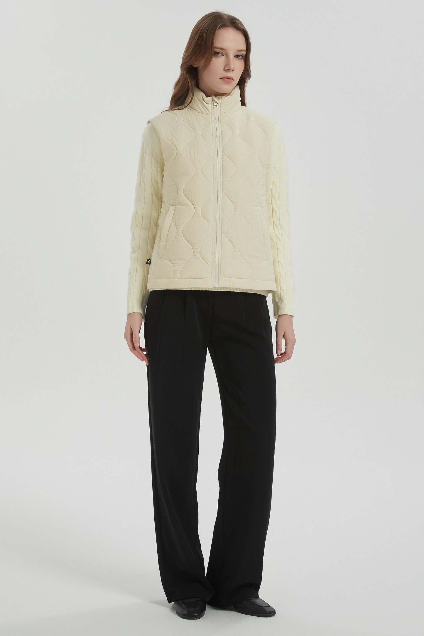 Cropped Down Puffer Vest Zip Up Lightweight