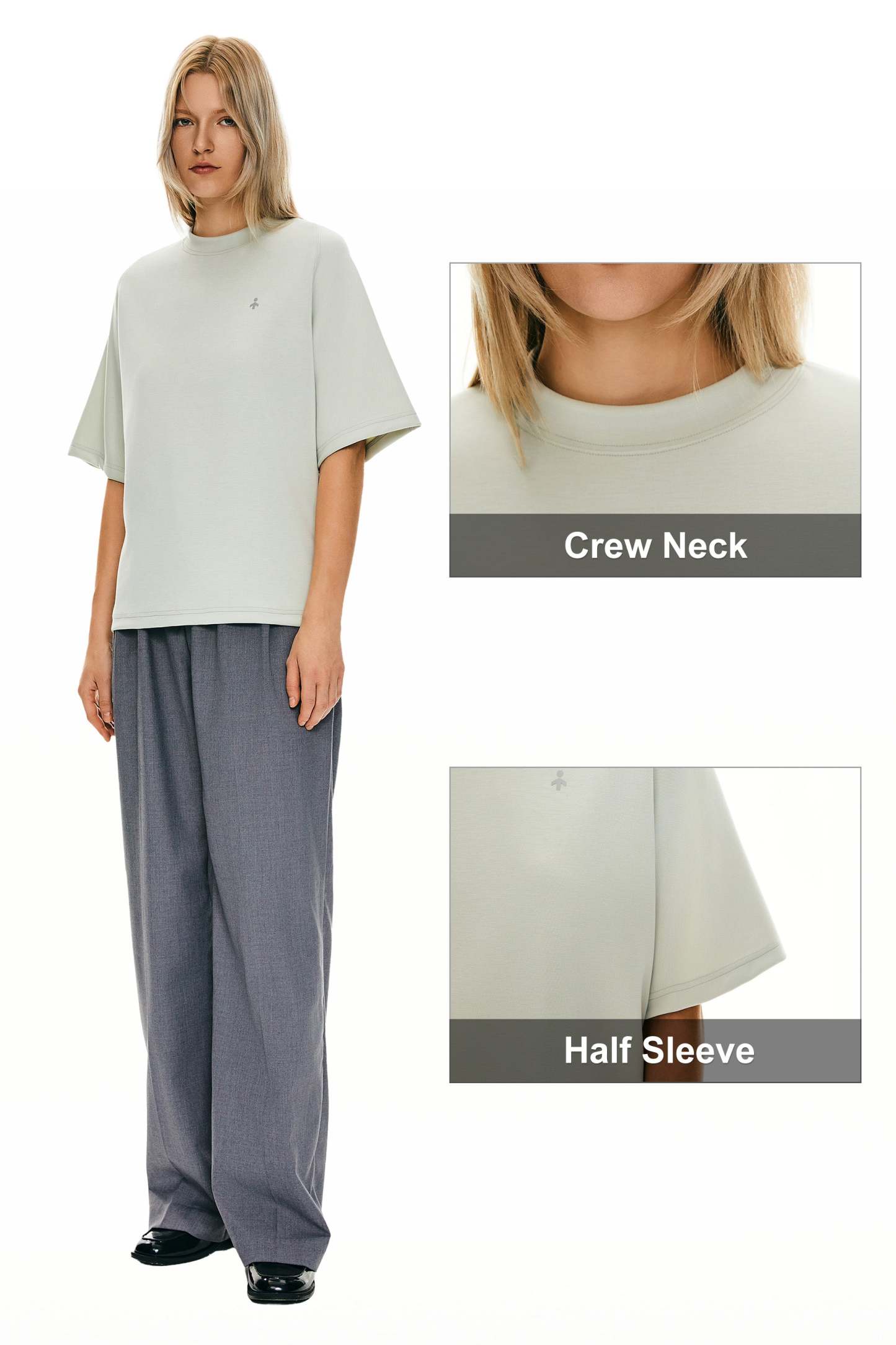 Casual Crew Neck T-Shirt Tops Basic Workout