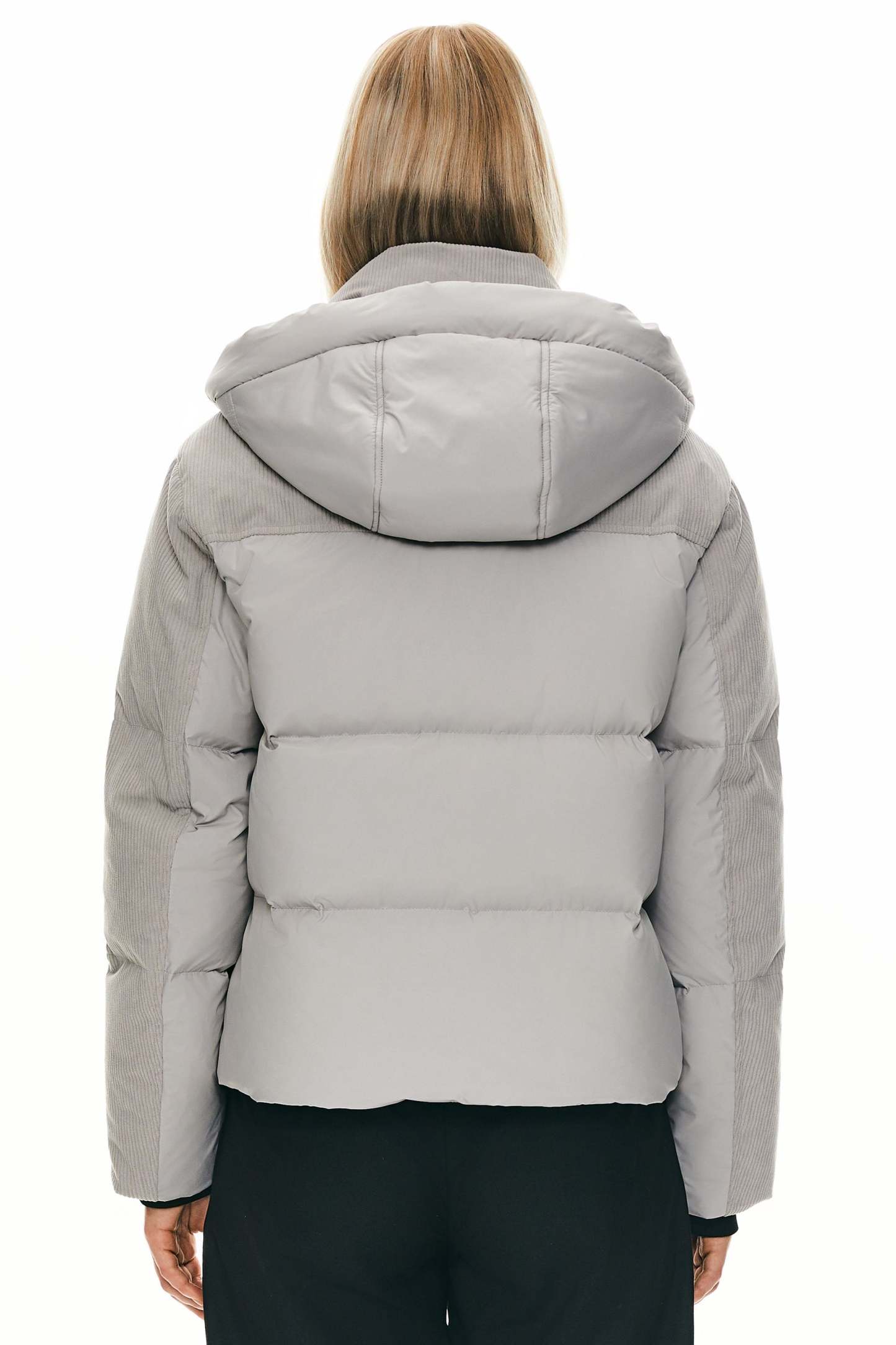 Cropped Down Puffer Jacket Winter Hooded