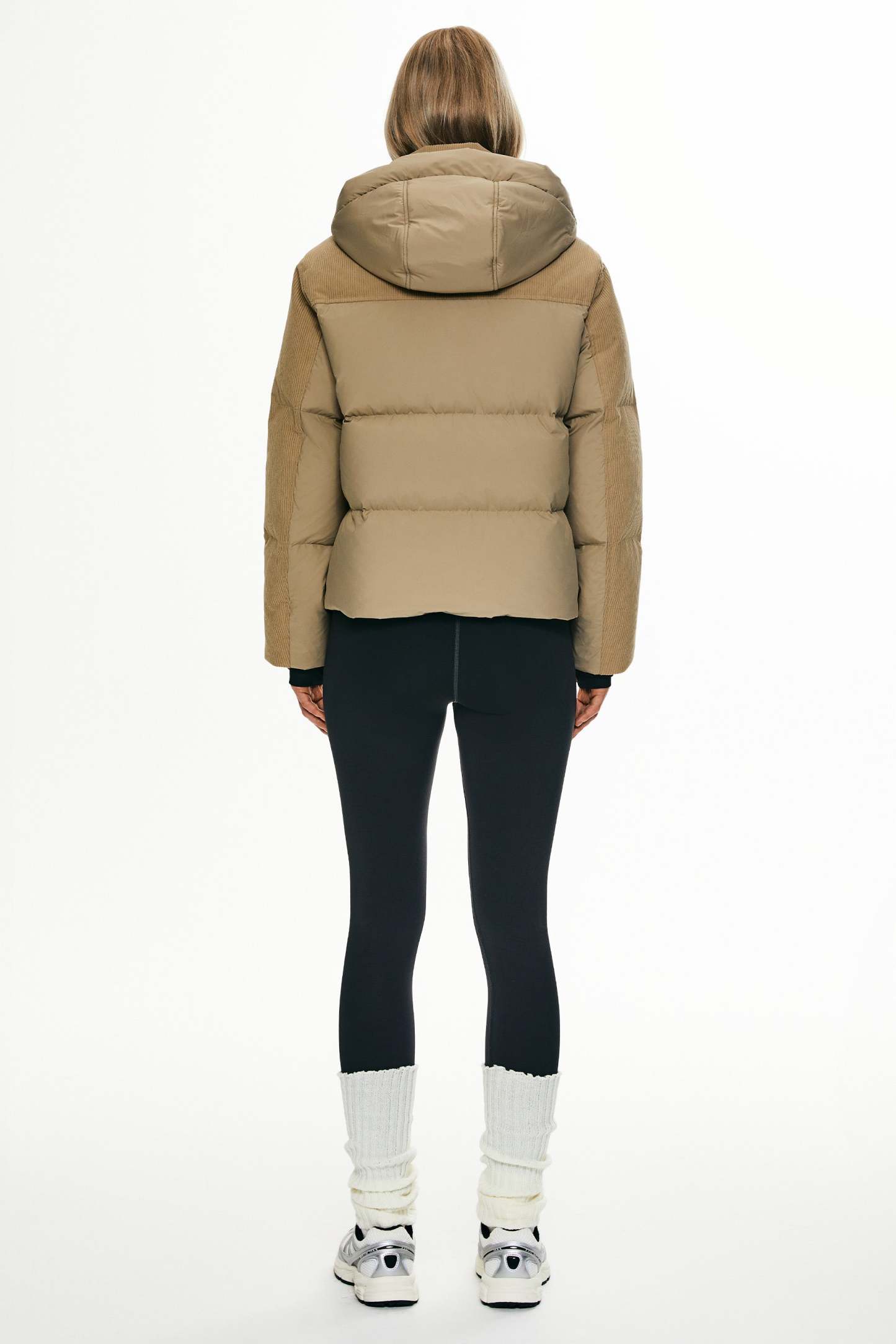 Cropped Down Puffer Jacket Winter Hooded