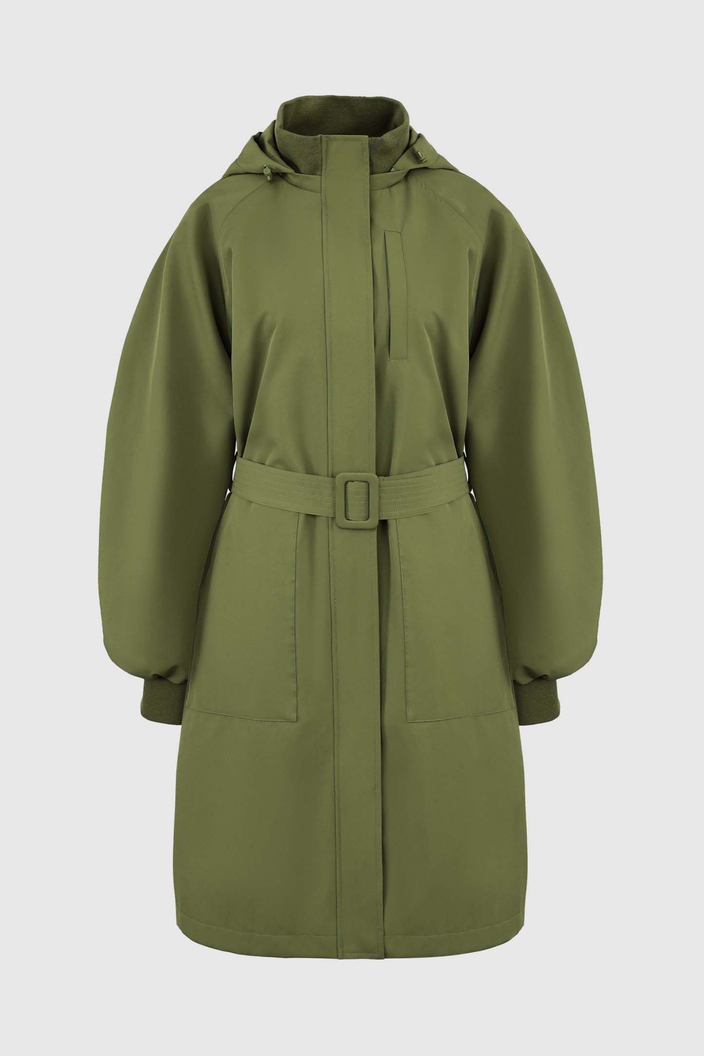 Hooded Belted Trench