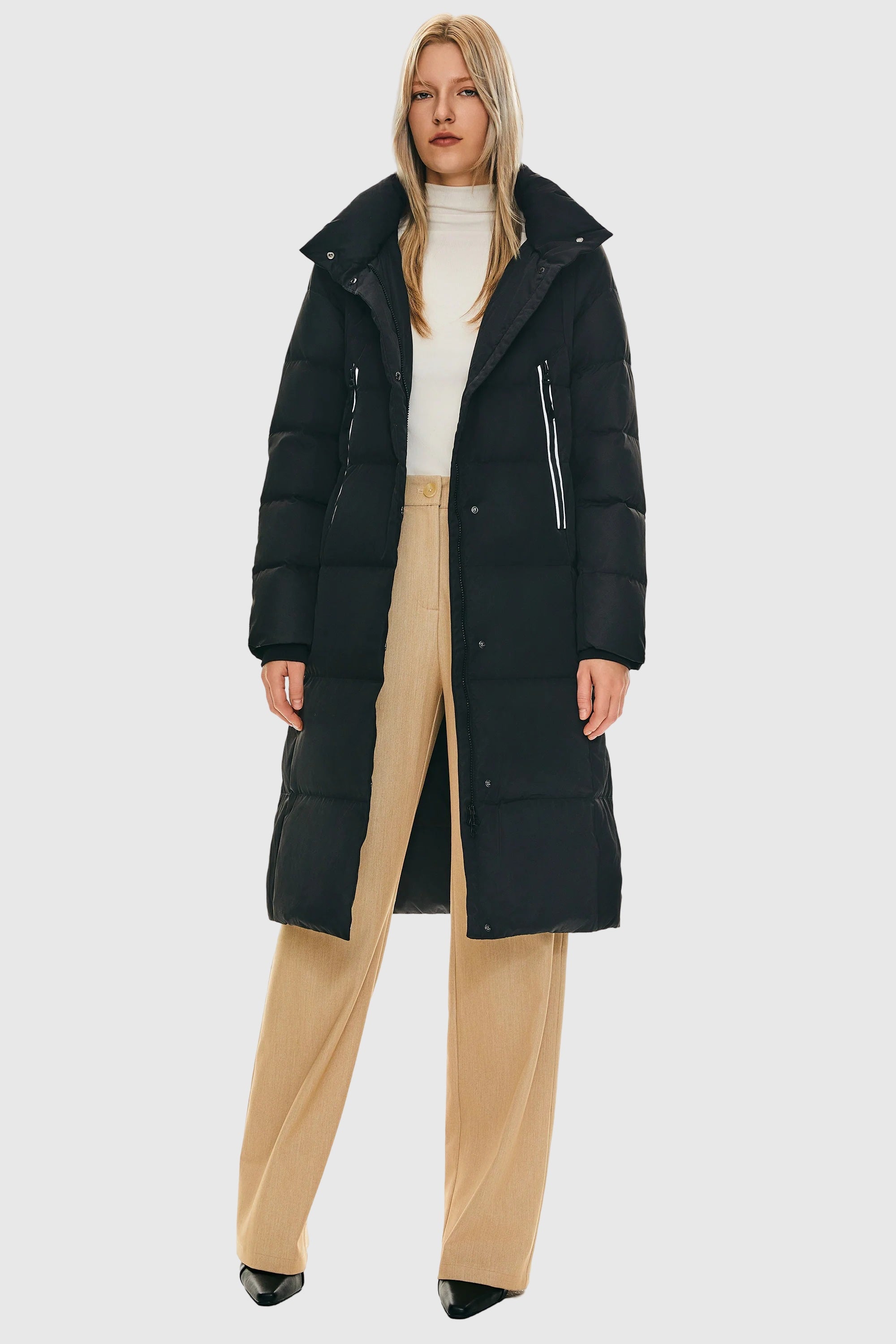 Knee Length Thickened Down Jacket