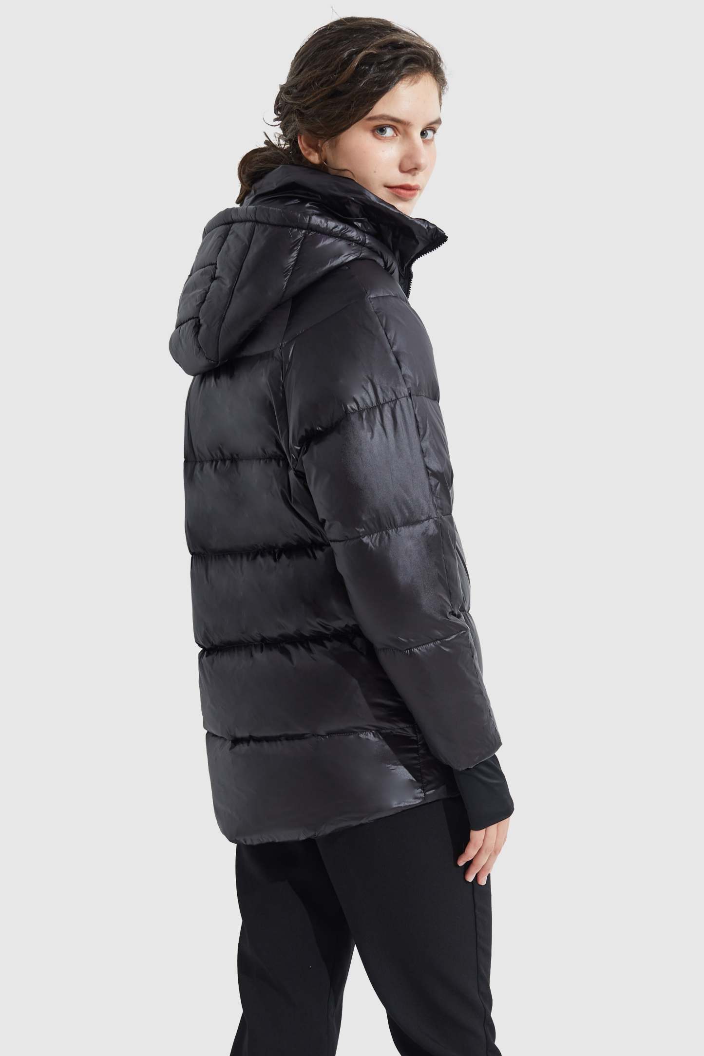 Light Cropped Bubble Puffer Down Jacket