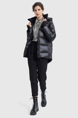 Light Cropped Bubble Puffer Down Jacket