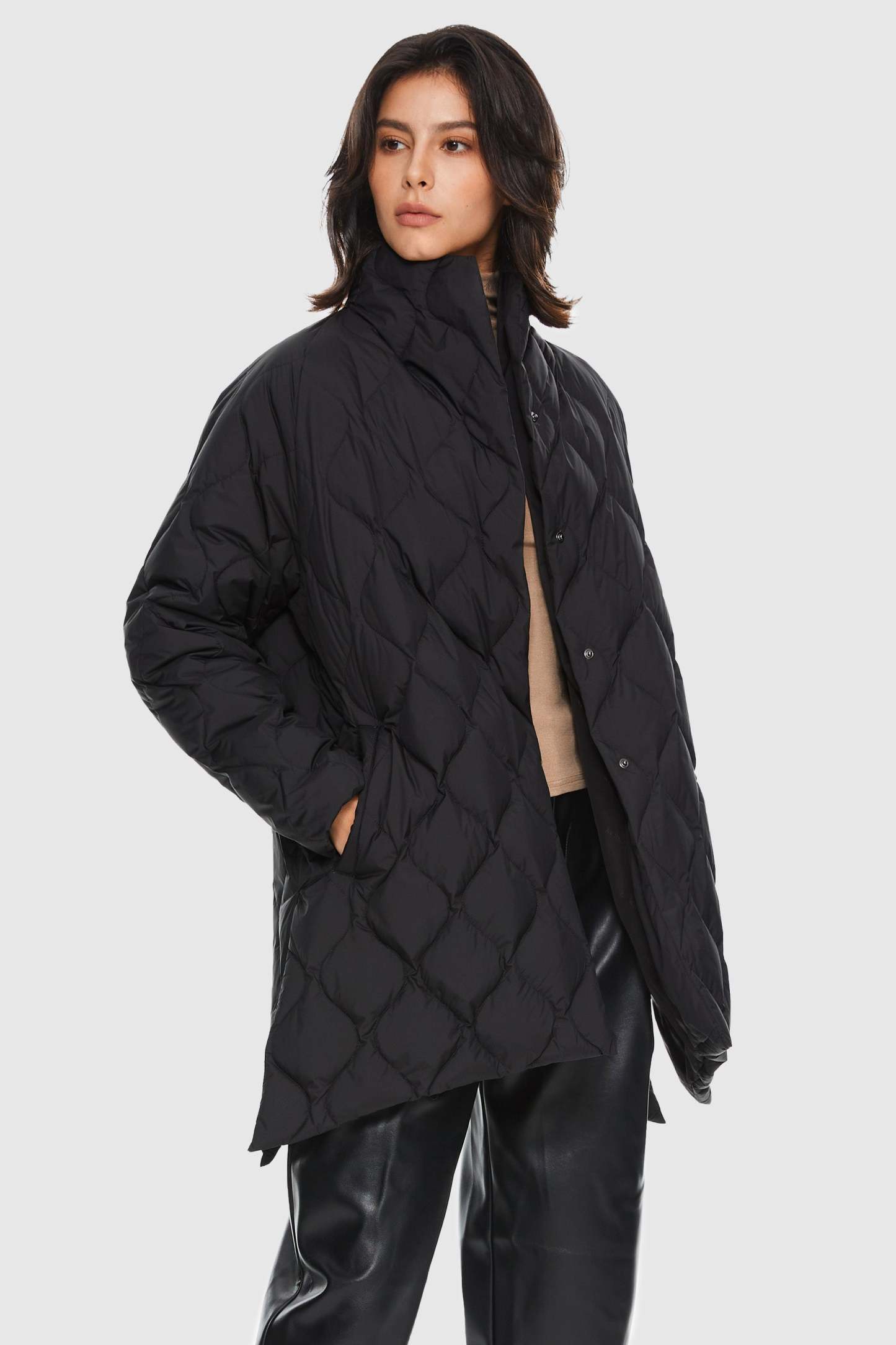 Lightweight Long-Sleeve Down Puffer Jacket