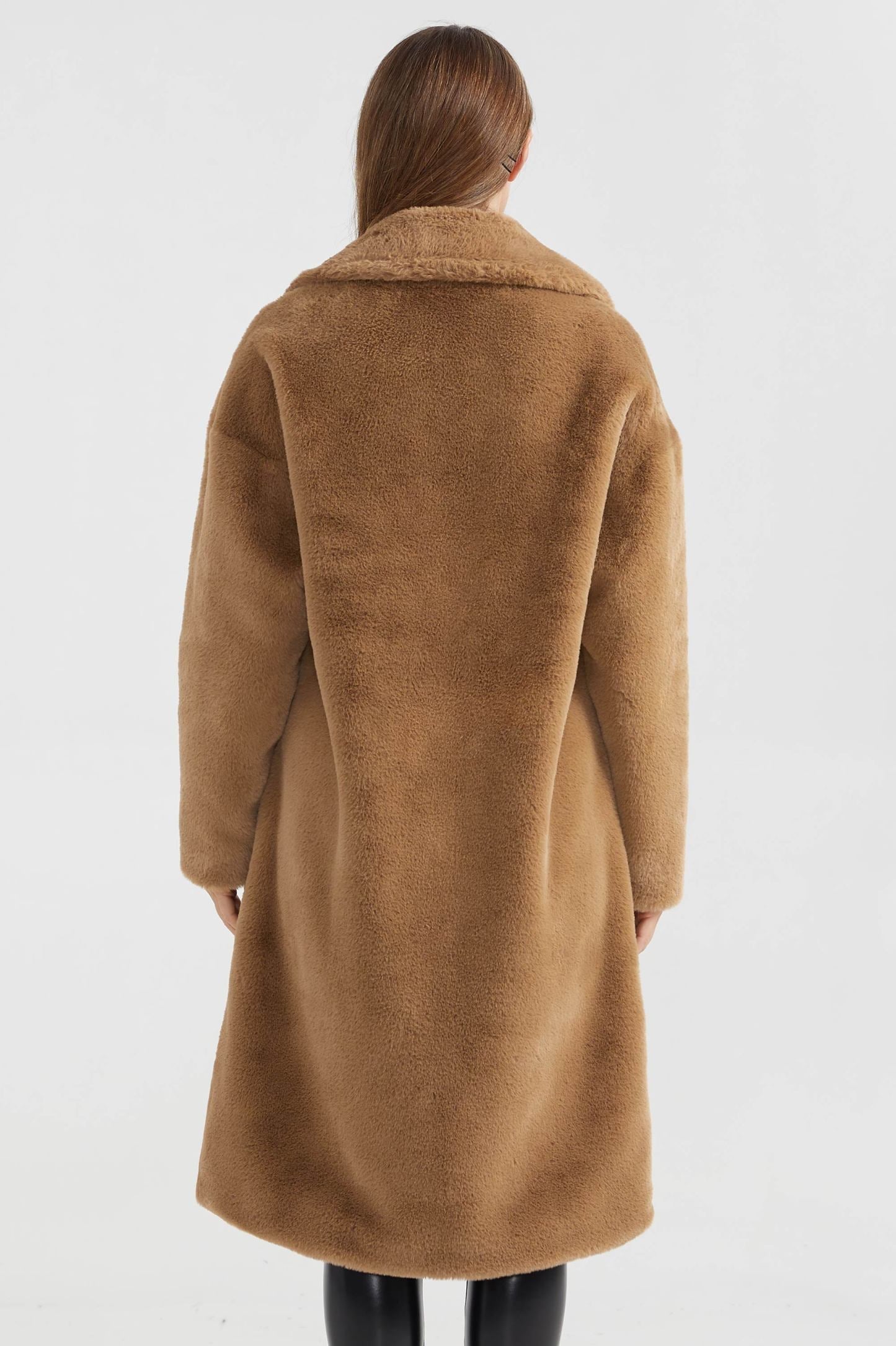 Oversized Long Sherpa Teddy Coat
