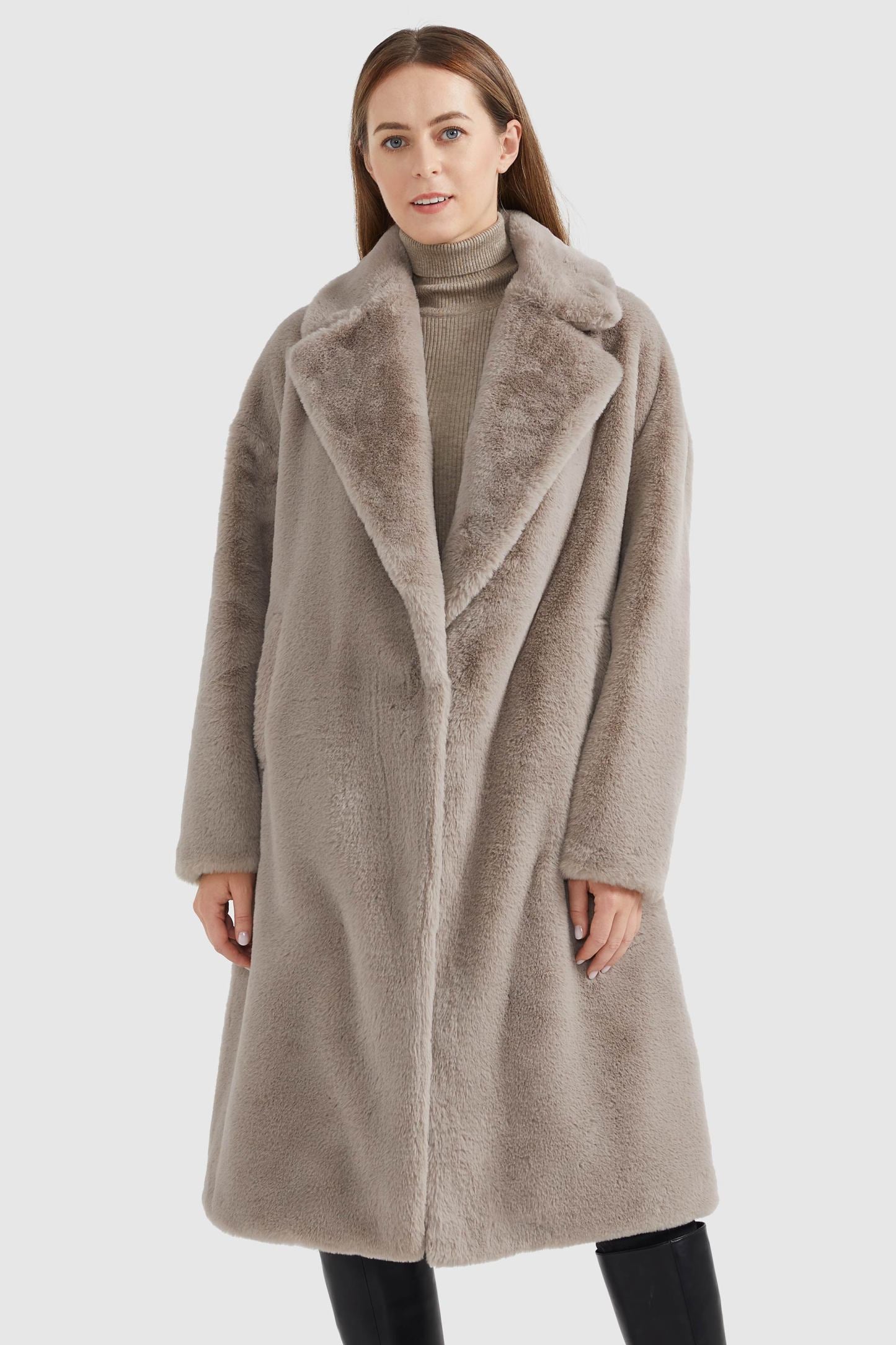 Oversized Long Sherpa Teddy Coat