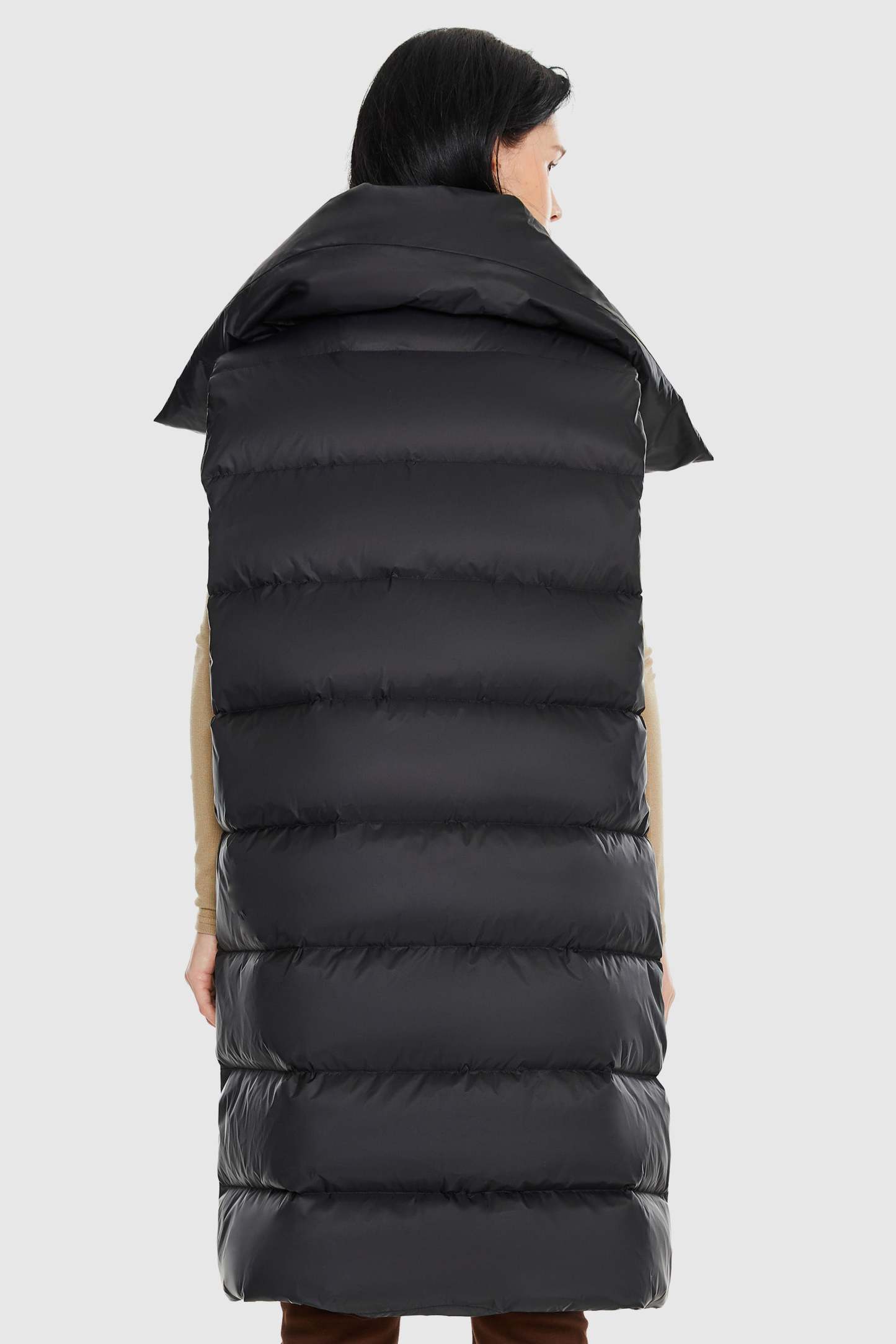 Oversized Collar Puffer Down Vest