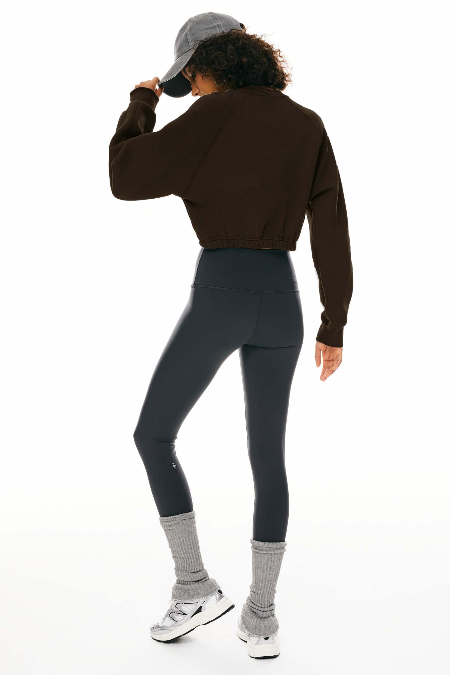 Oversized Cropped Sweatshirt Long Sleeve