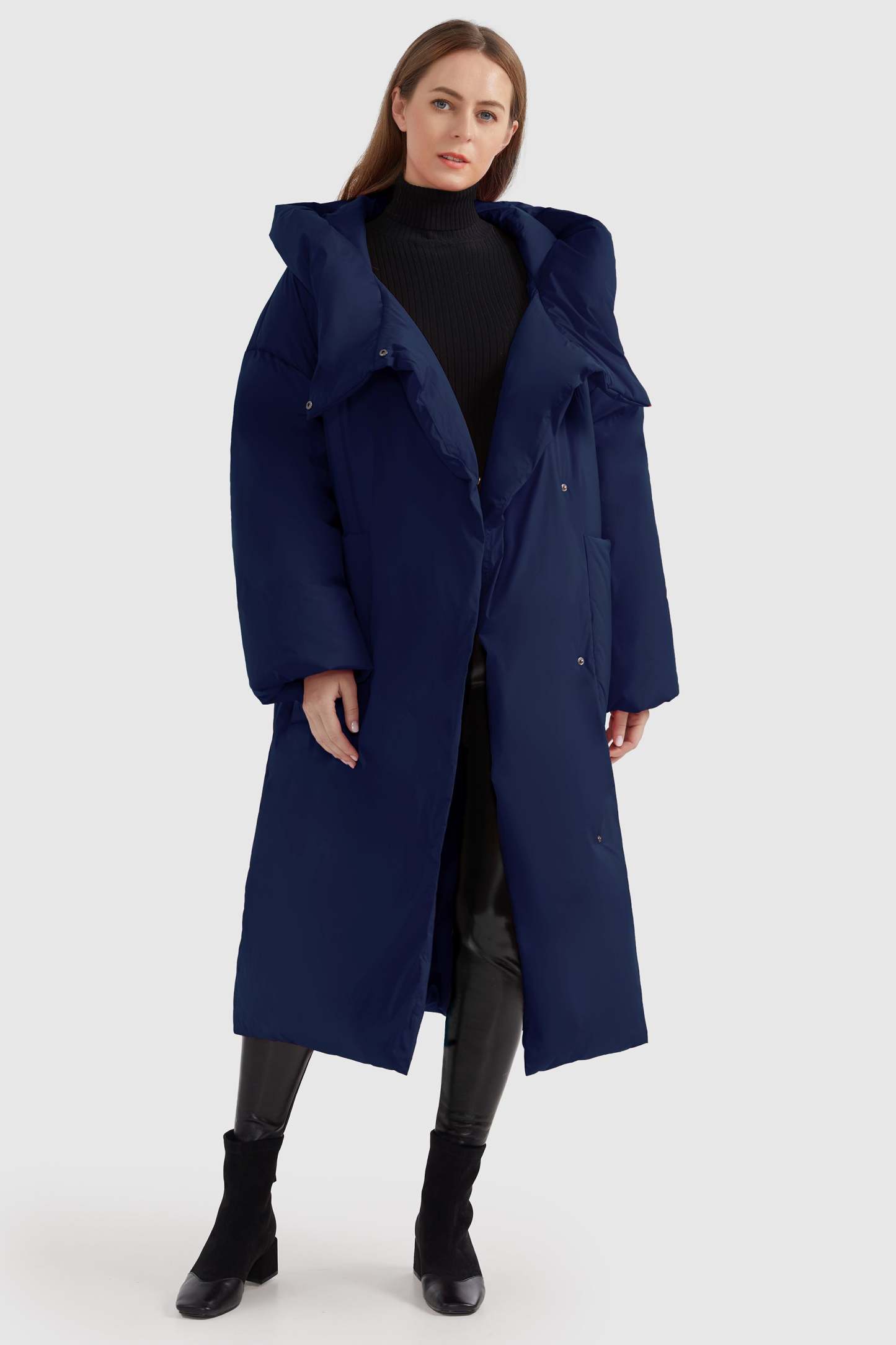 Oversized Long Puffer Down Coat with Hood