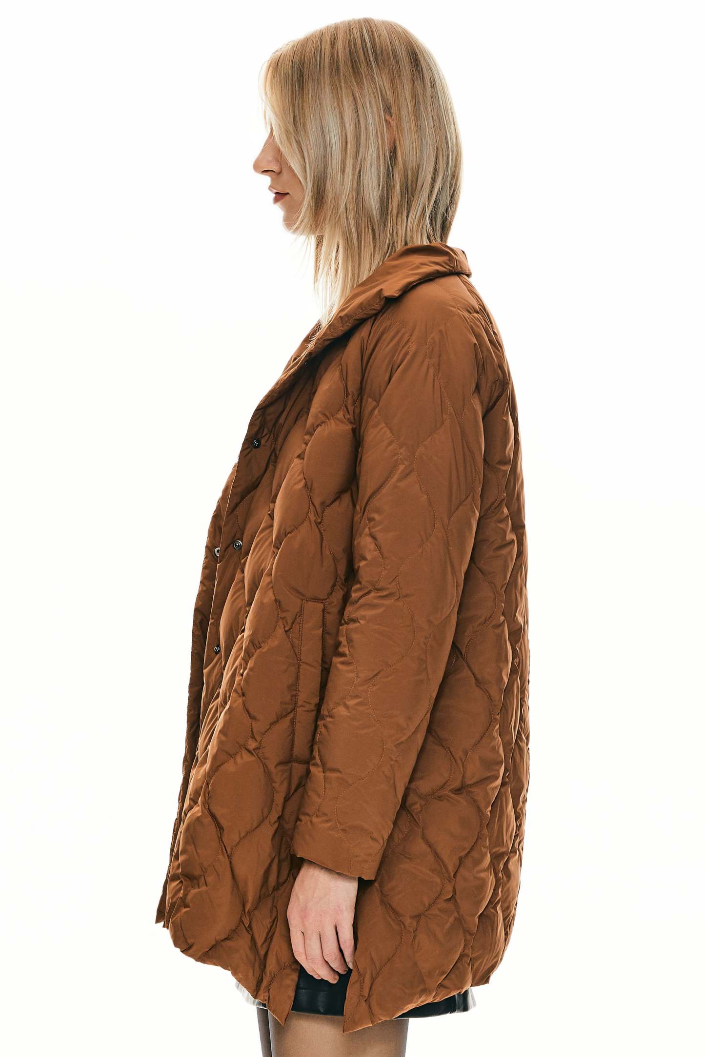 Oversized Quilted Puffer Jacket Lightweight with Pockets
