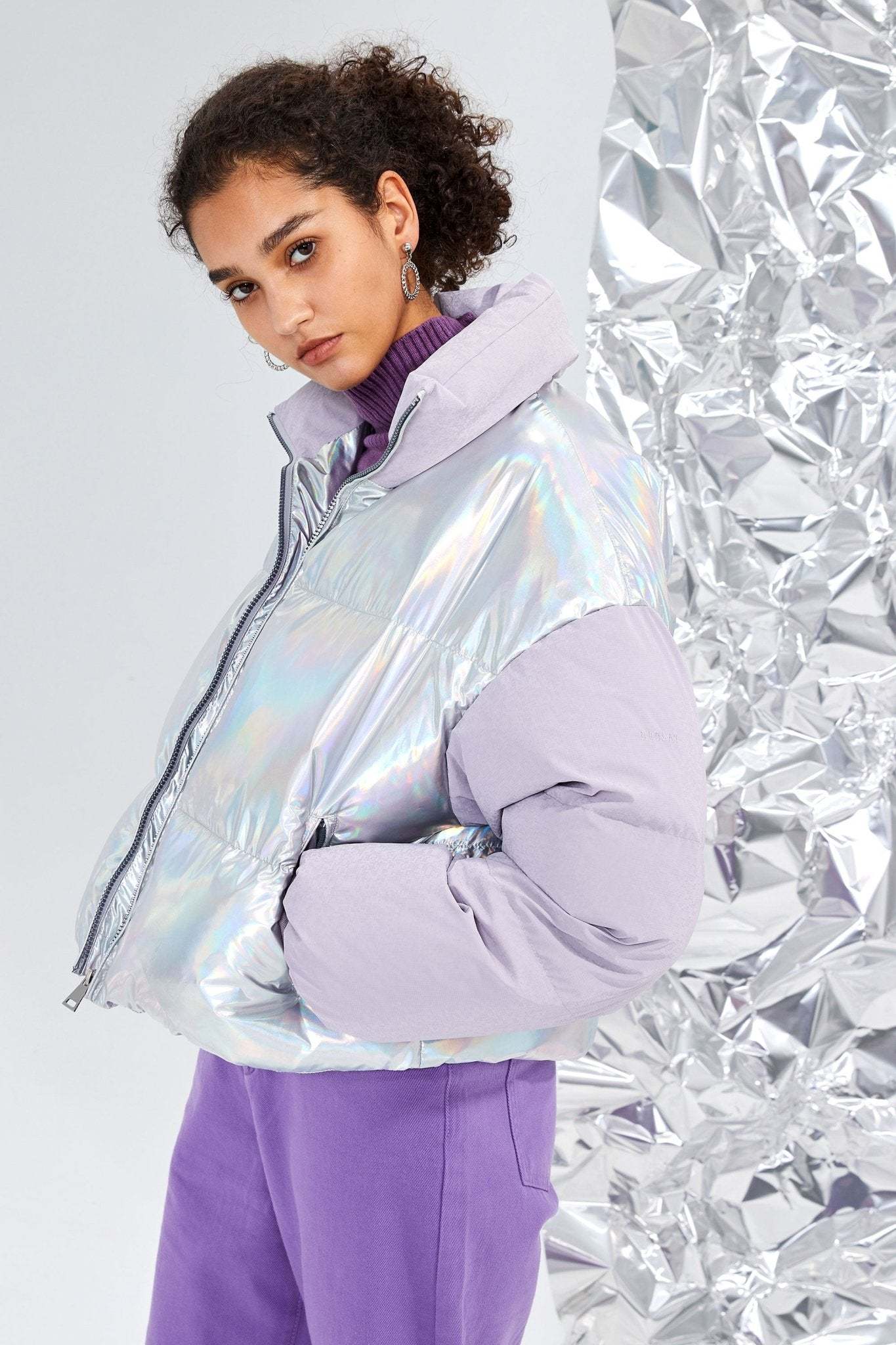 Puff-O® Colorlay Chrome Cropped Down Puffer