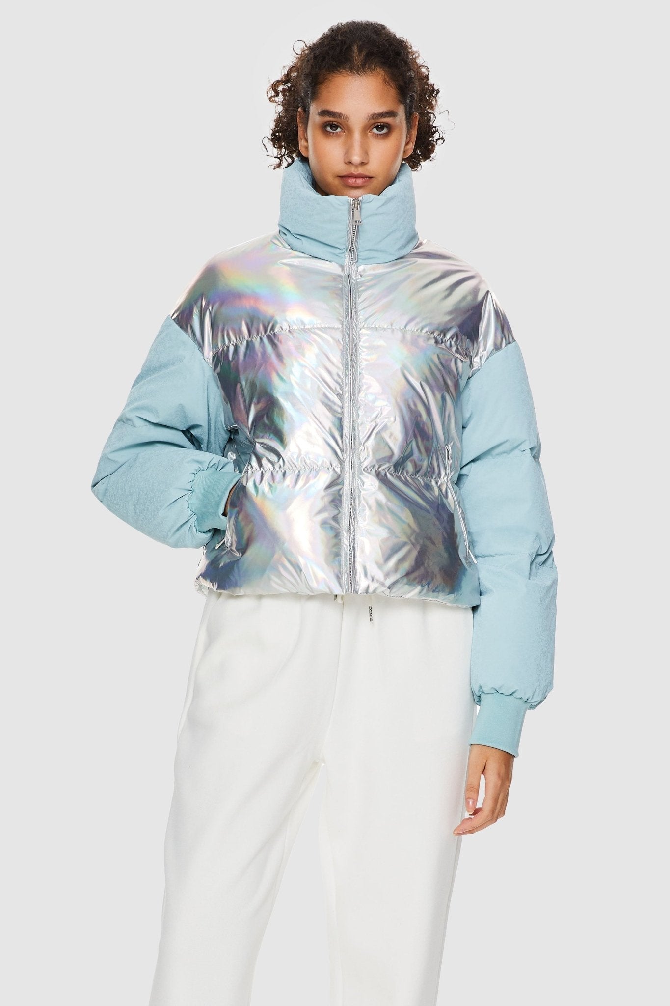 Puff-O® Colorlay Chrome Cropped Down Puffer