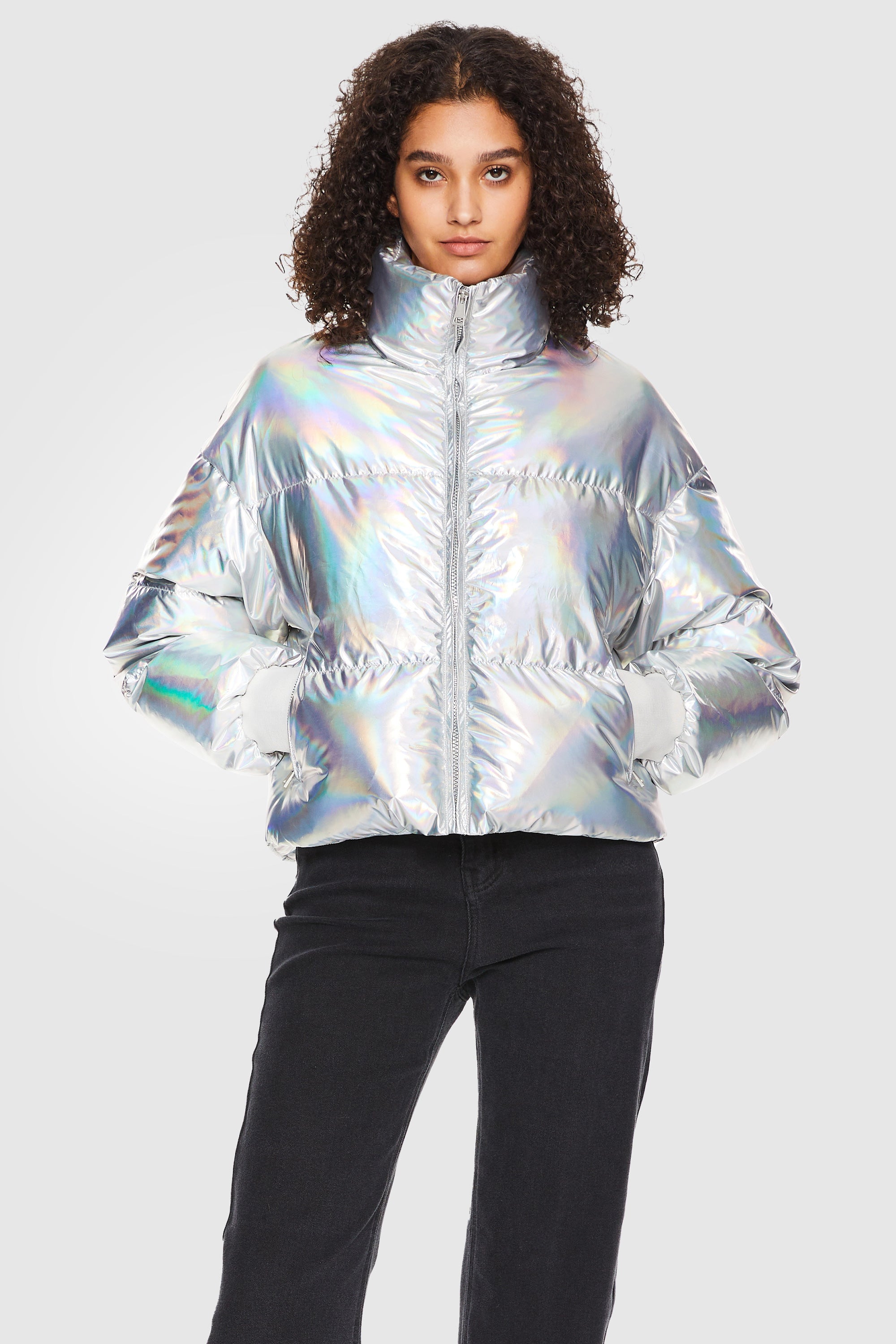 Puff-O® Cosmos Chrome Cropped Down Puffer