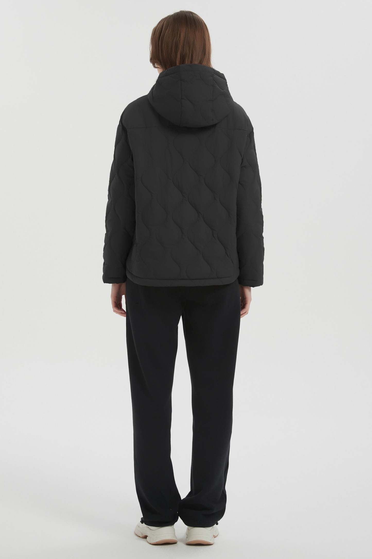 Down Puffer Jacket Half Zip Hoodies Coat