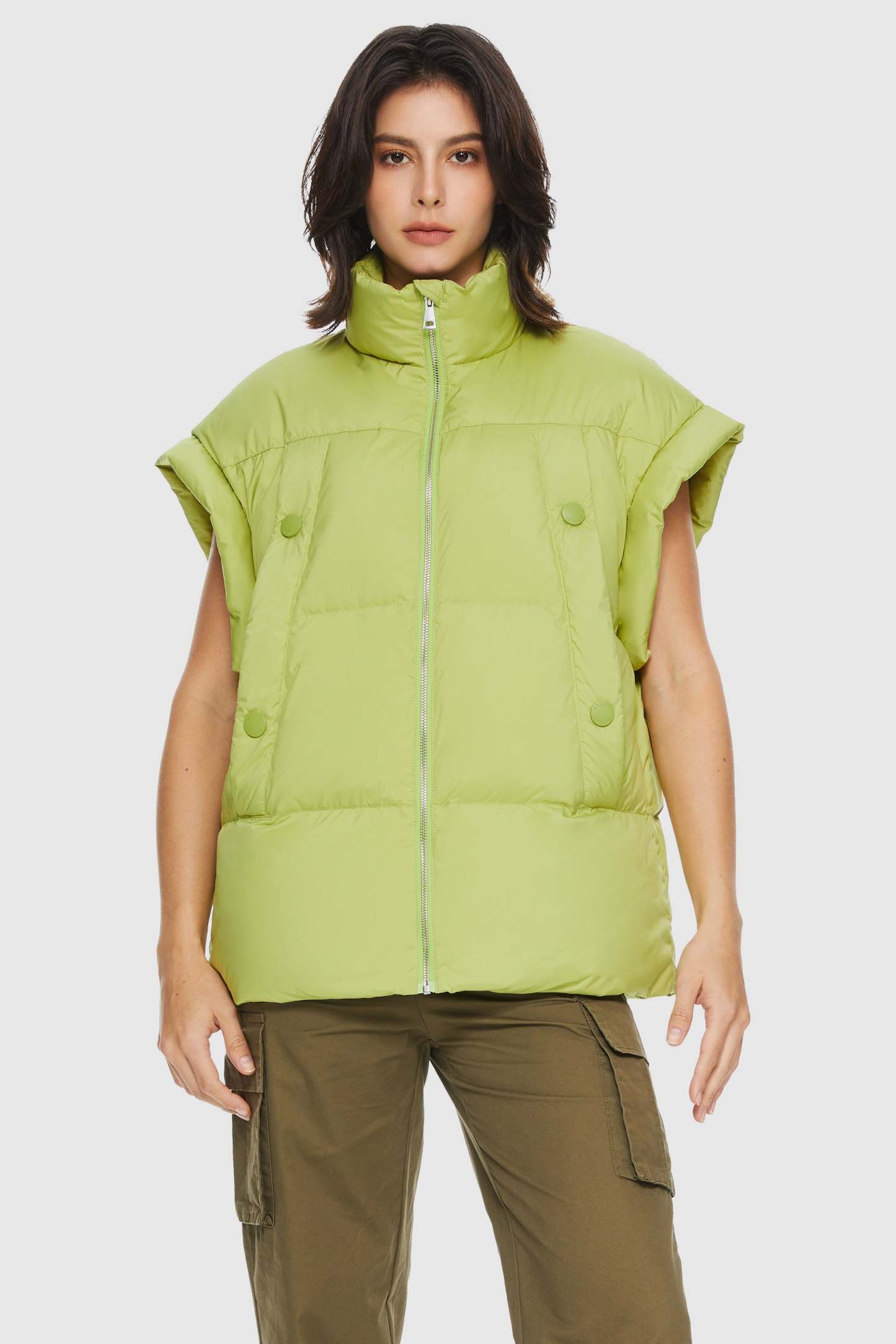 Oversized Sleeveless Classic Puffer Vest