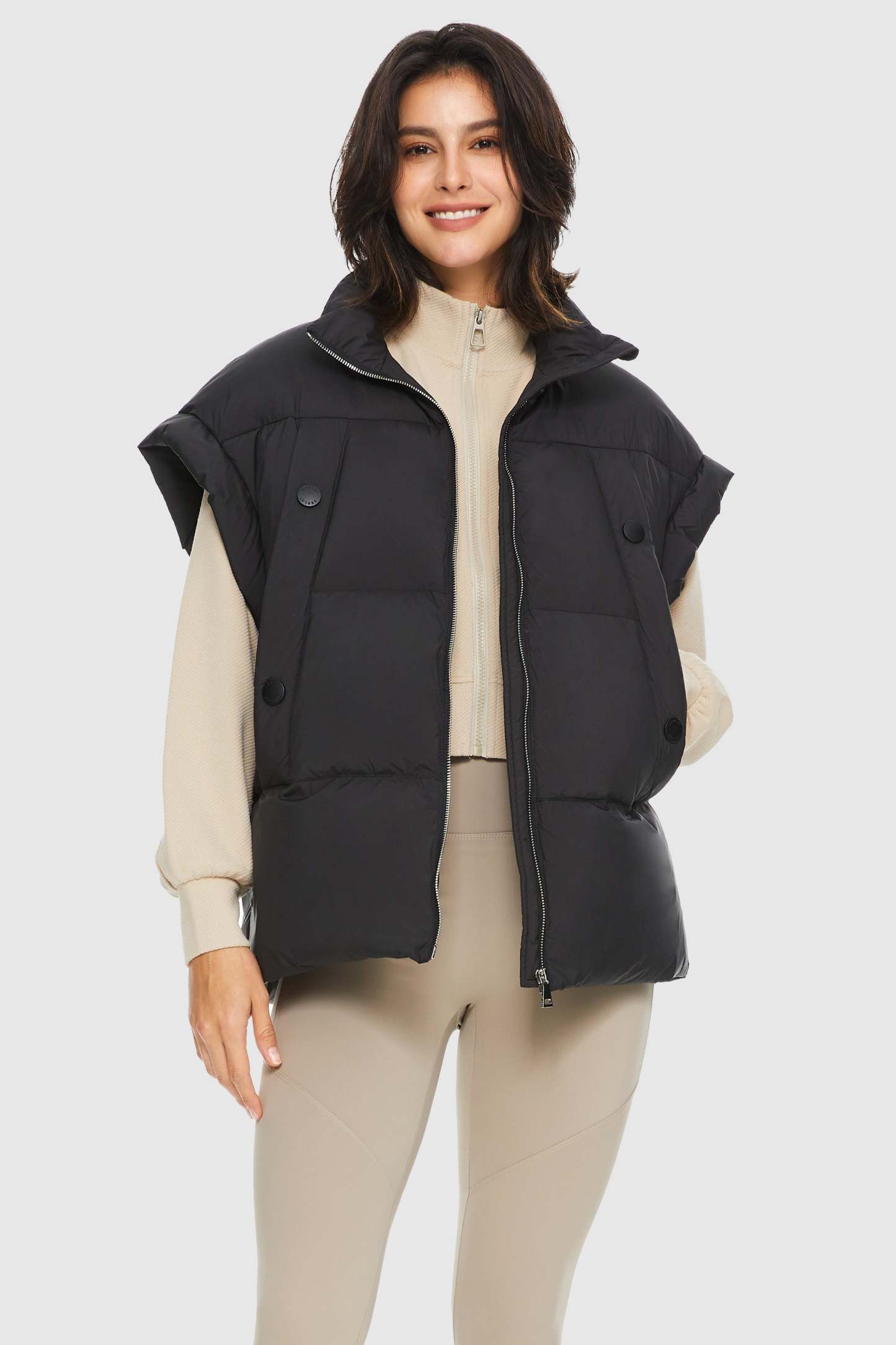 Oversized Sleeveless Classic Puffer Vest