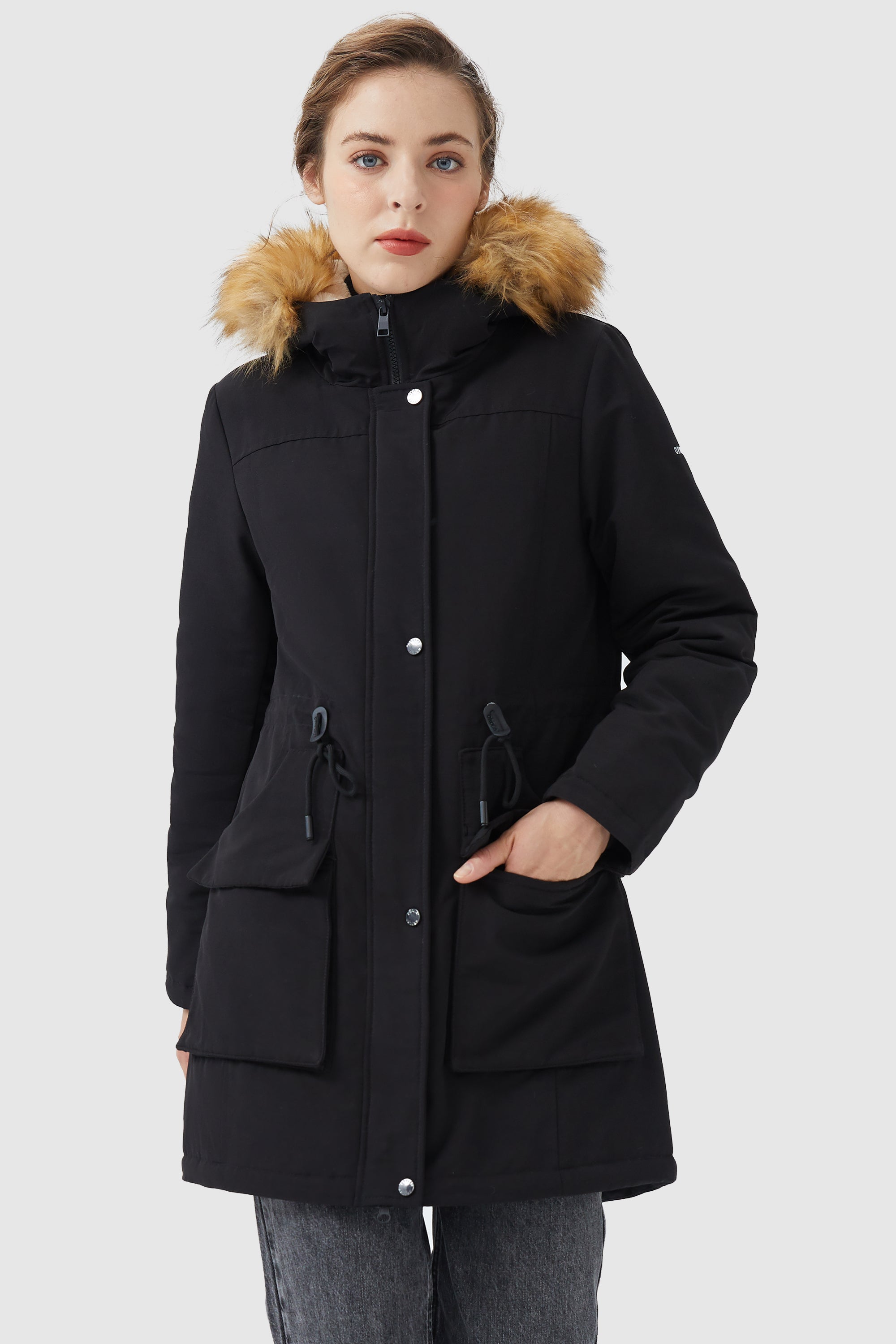 Thickened Fleece Lined Parka Jacket