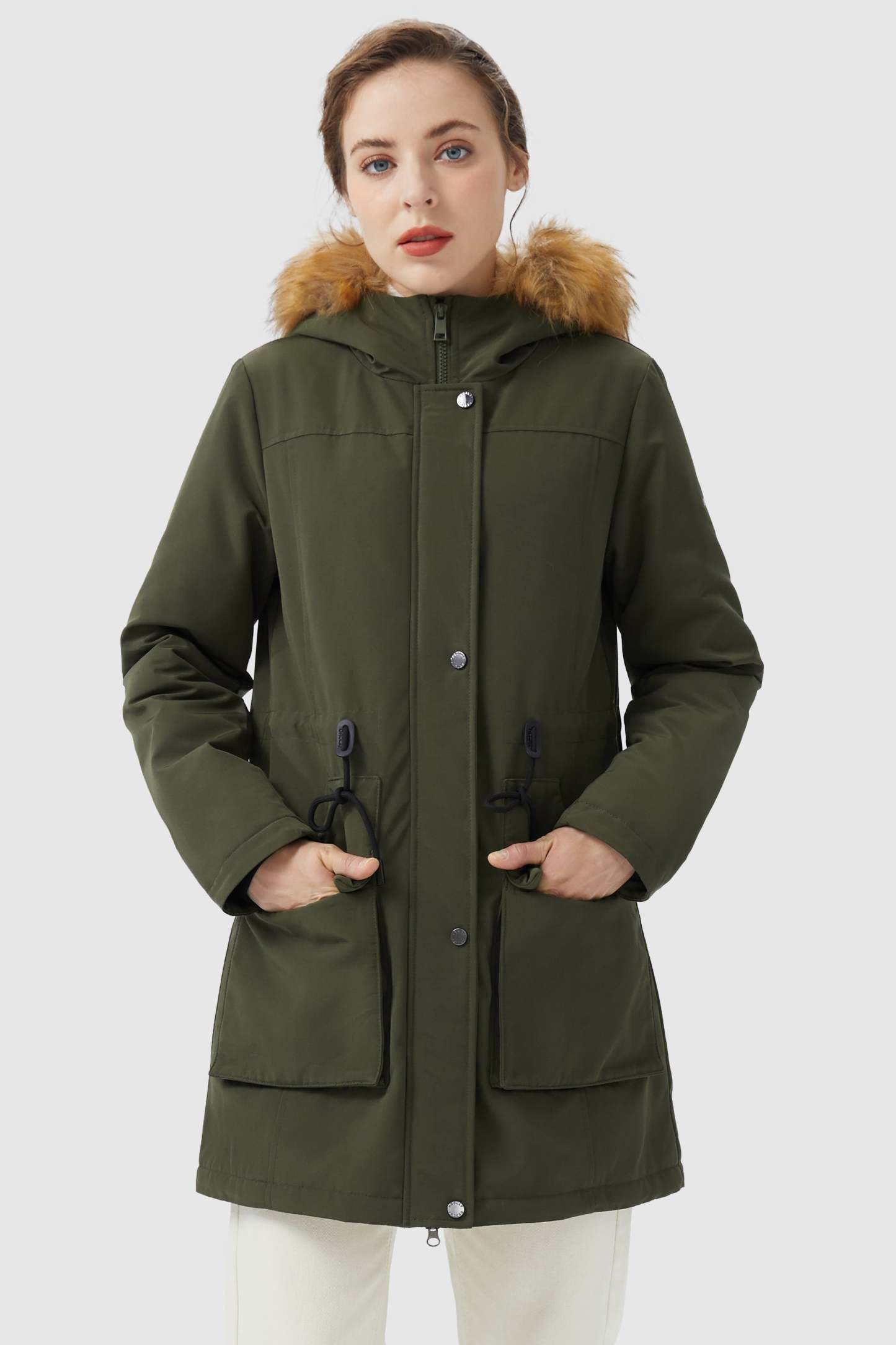 Thickened Fleece Lined Parka Jacket