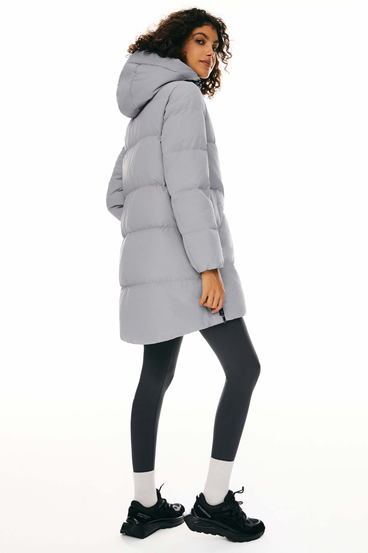 Two-Way Zipper Hooded Down Puffer Jacket