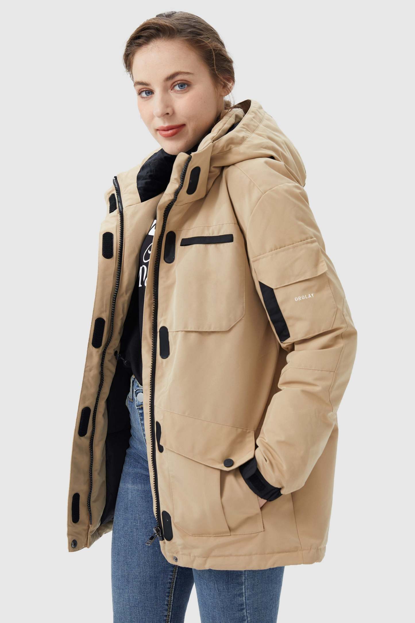Warm Multiple Pockets Parka Down Jacket