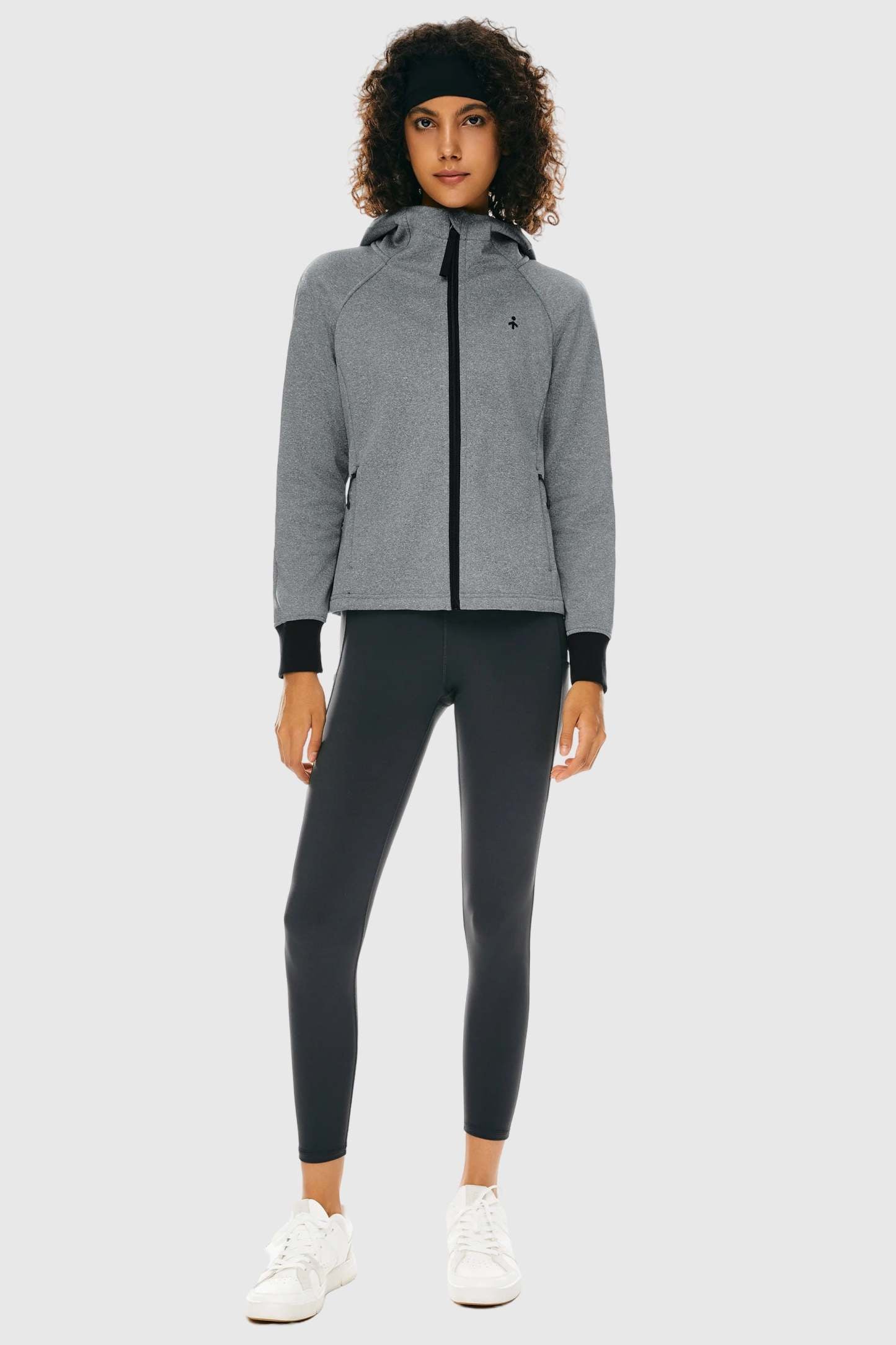 Zip Up Fleece Lined Hoodie Long Sleeve Cropped Sweatshirt