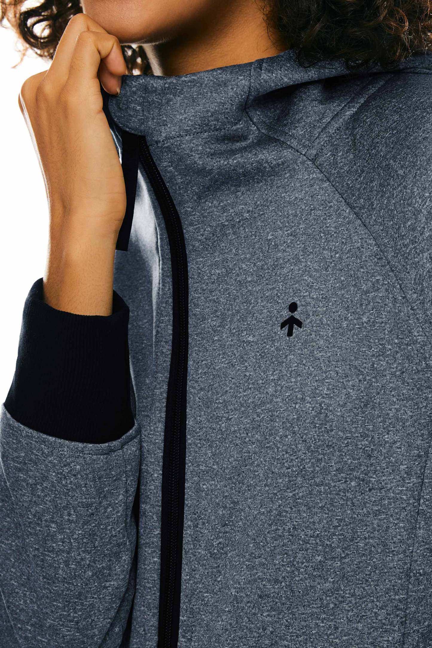 Zip Up Fleece Lined Hoodie Long Sleeve Cropped Sweatshirt
