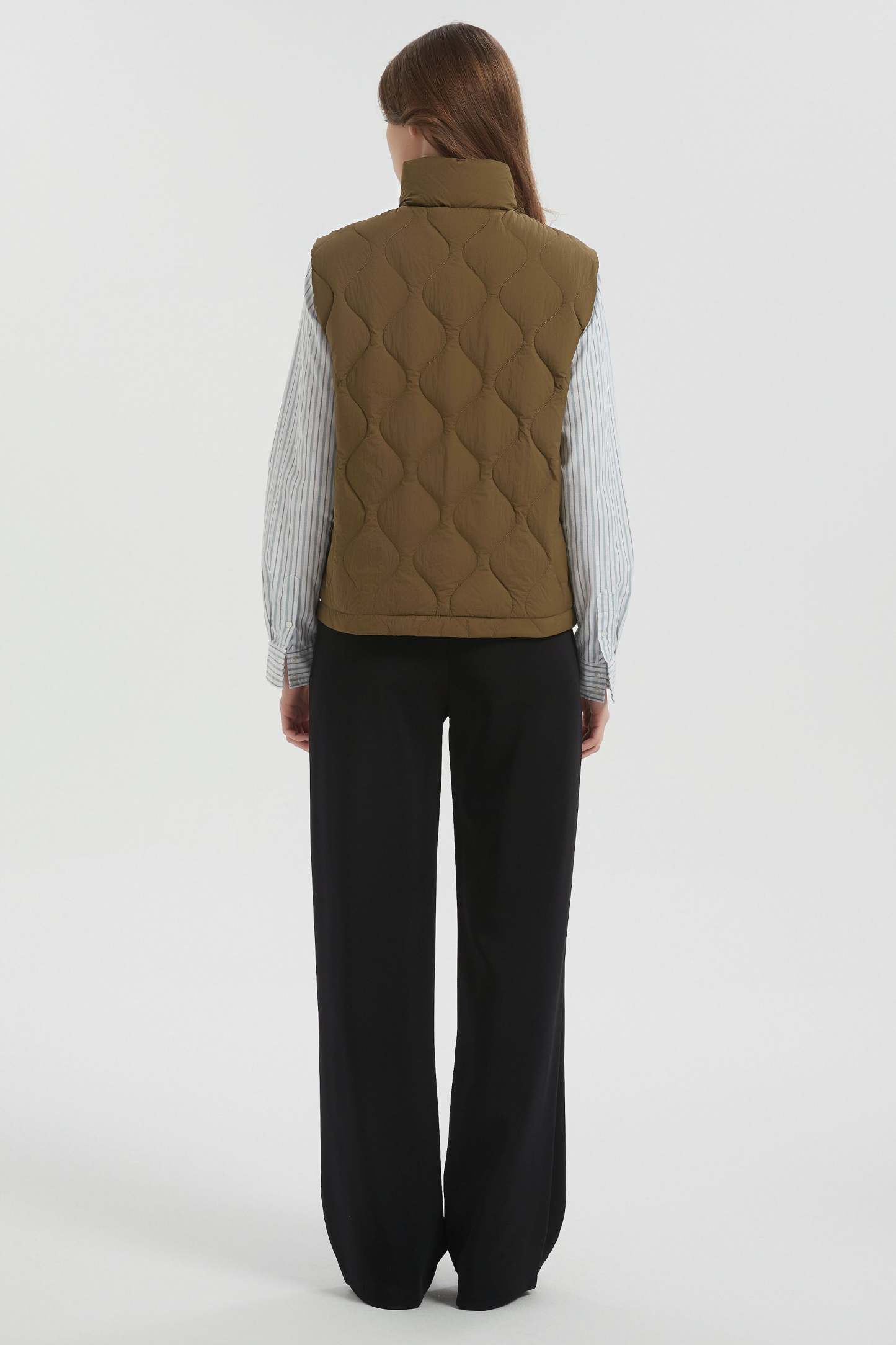 Cropped Down Puffer Vest Zip Up Lightweight