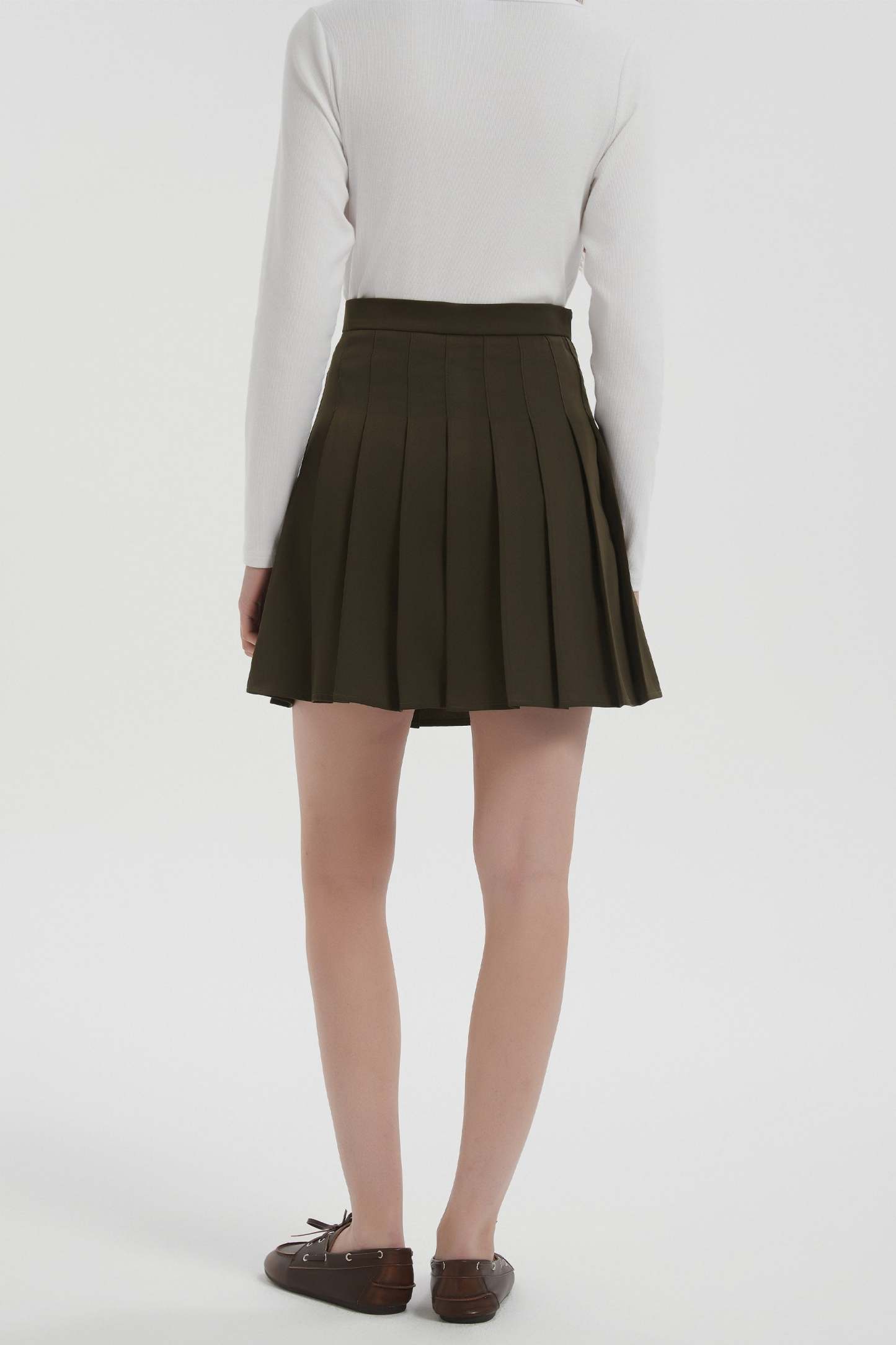 High Waisted Skirts A Line Pleated Skirt
