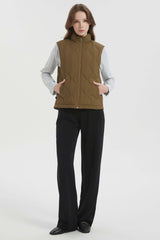Cropped Down Puffer Vest Zip Up Lightweight