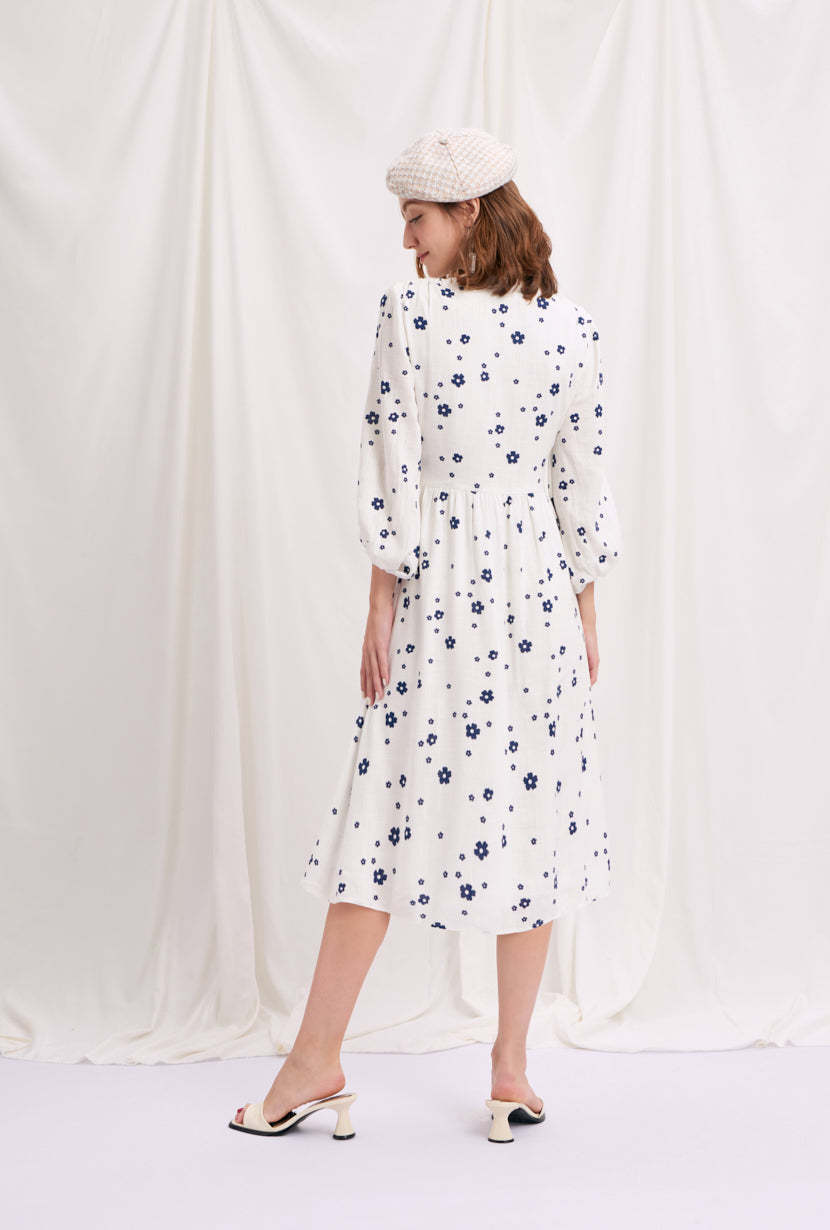 Emilee Dress - Ivory Print