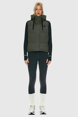 Puffer Down Vest Hooded Cropped Zip Up