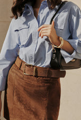 Coleen Cotton Shirt - Blue