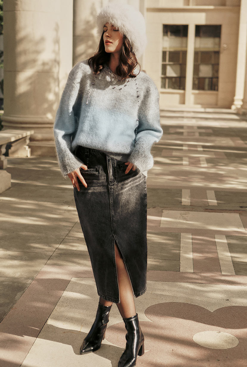 Dale Mohair Sweater - Blue