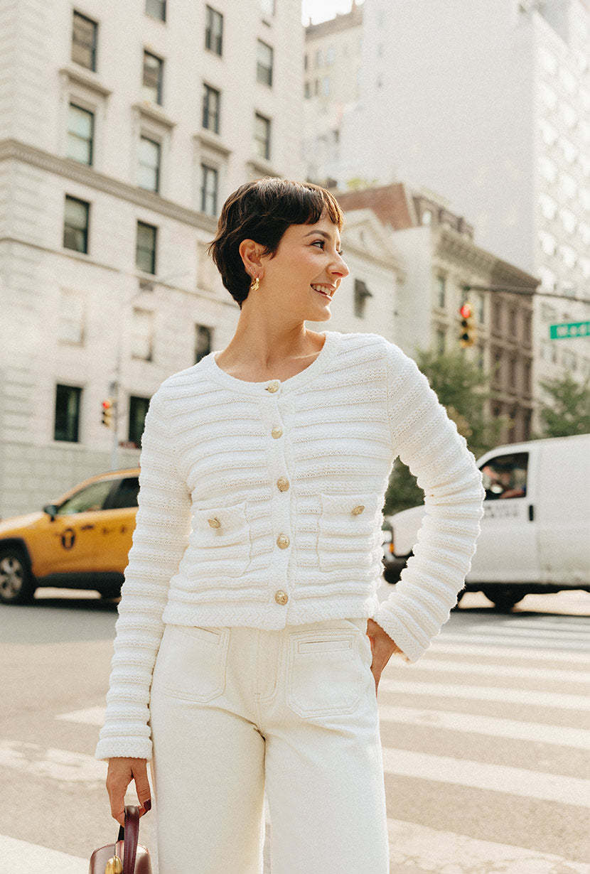 Cindy Cotton Cardigan - Ivory