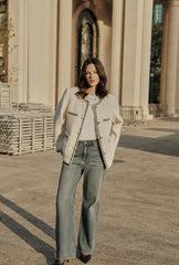 Charmaine Oversized Wool Tweed Coat - Ivory