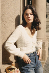 Carissa Mohair Cardigan - Ivory