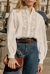 Walnut Woven Belt with Brass Buckle