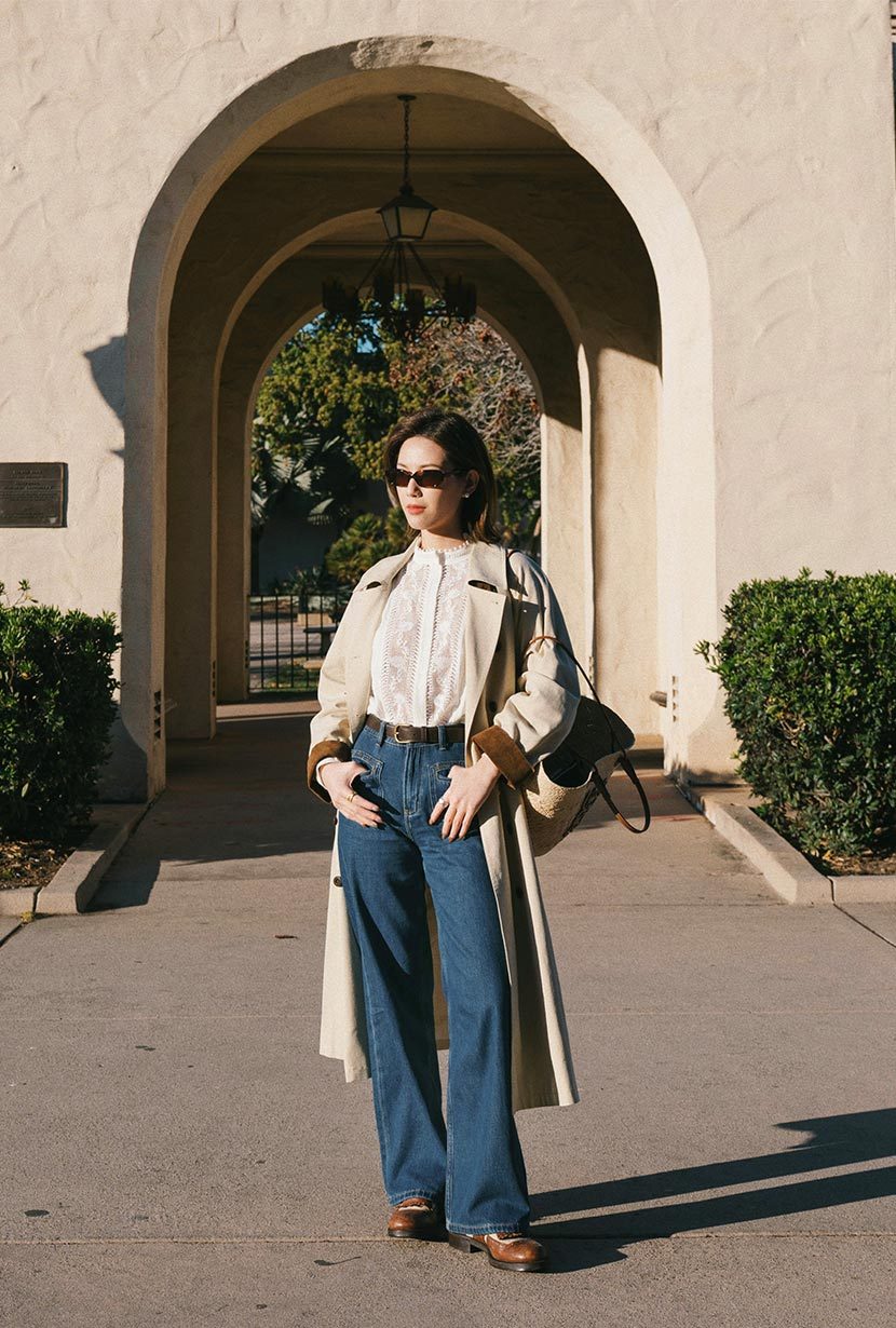 Odilia Mid Rise Straight Leg Jeans - Mid Indigo