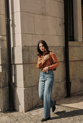 Cayden Mid Rise Straight Leg Jeans - Blue