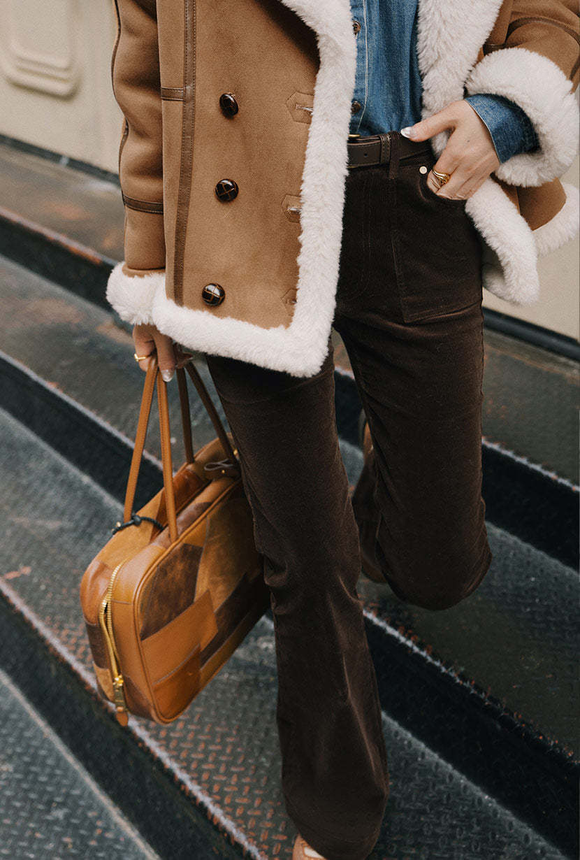 Cody Corduroy Flared Pants - Brown