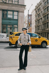 Cody Corduroy Flared Pants - Black