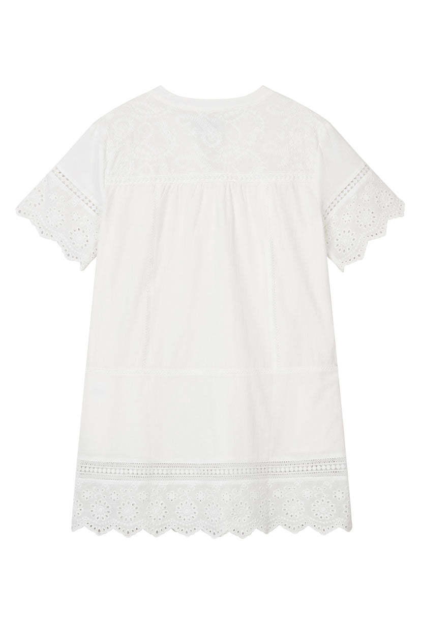 Gwen Cotton Eyelet Dress - Ivory