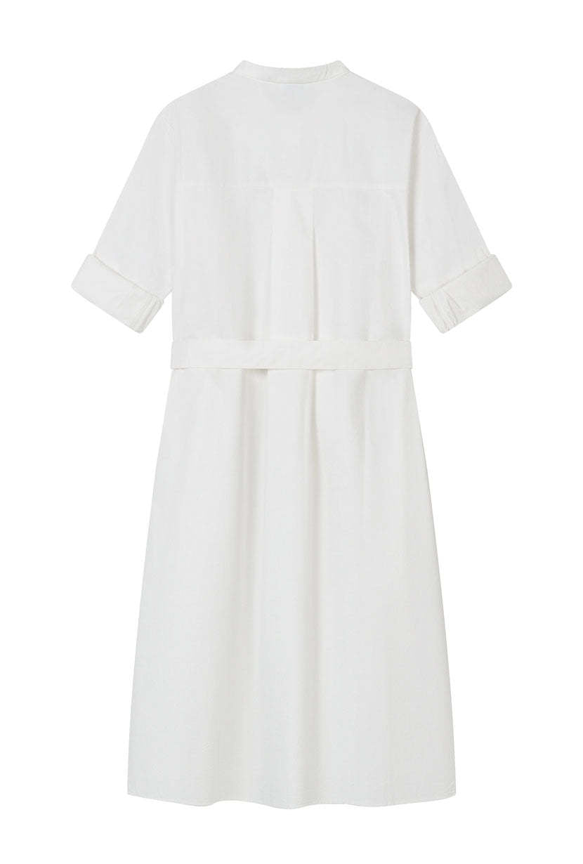 Miles Cotton Midi Dress - White