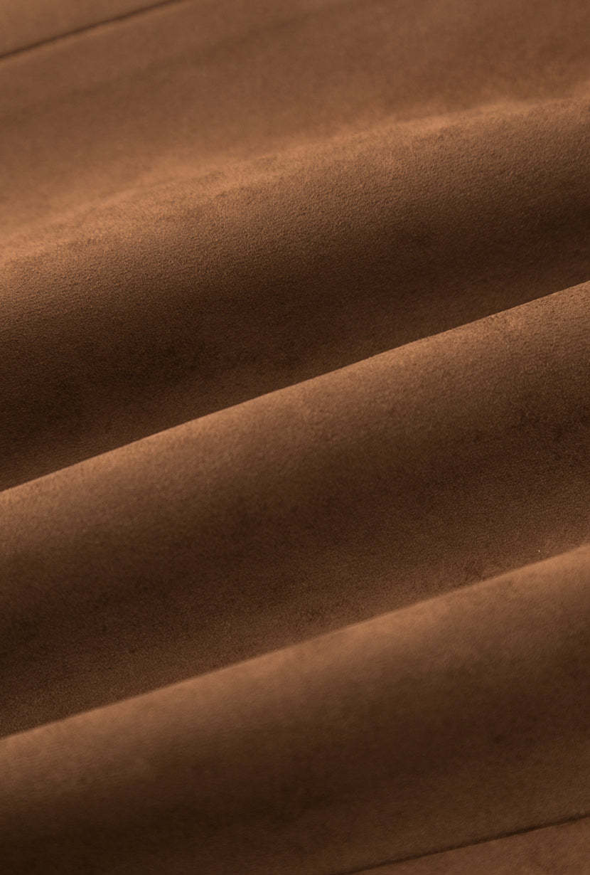 Dominique Oversized Suede Blazer - Caramel