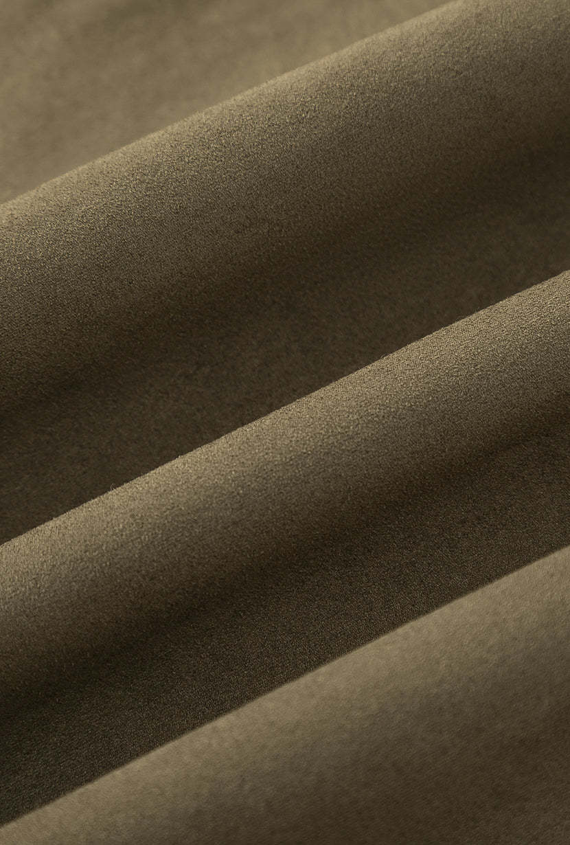 Ashley Oversized Suede Jacket - Kahki Green